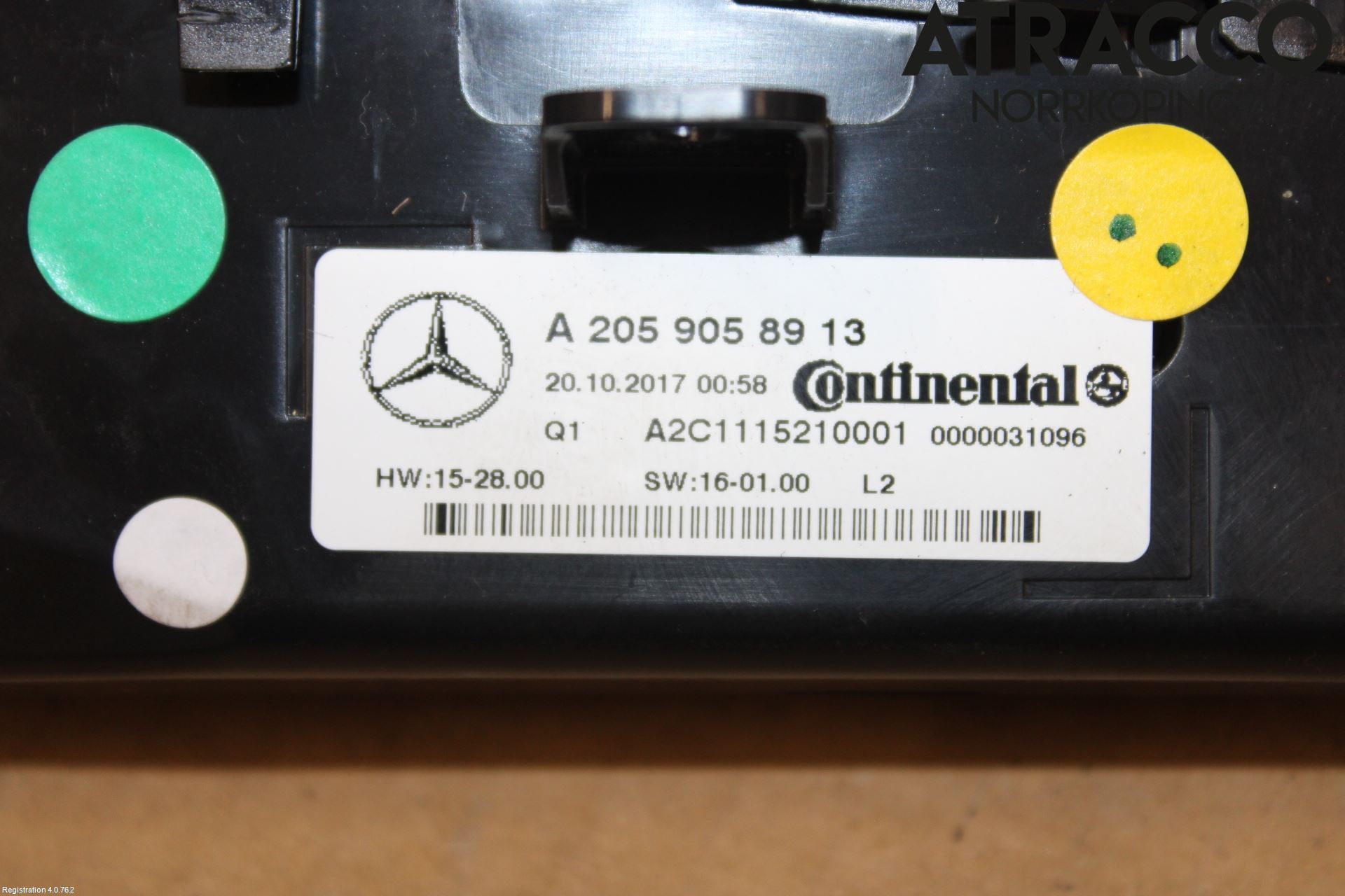 Mercedes-Benz MB C-KLASS (W205) 14-21 Varmeapparat Panel(Regulering)