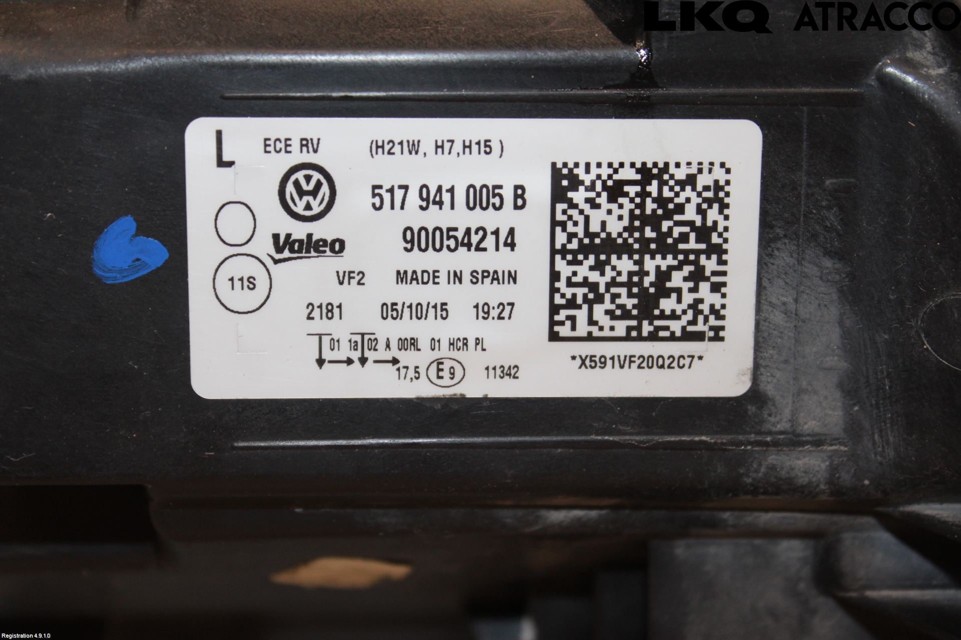 Volkswagen VW GOLF SPORTSVAN 15-20 Frontlykt Venstre