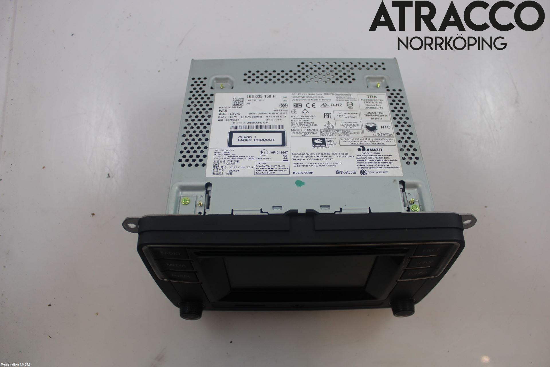 Volkswagen VW CADDY 16-20 Stereo Radio Med Cd