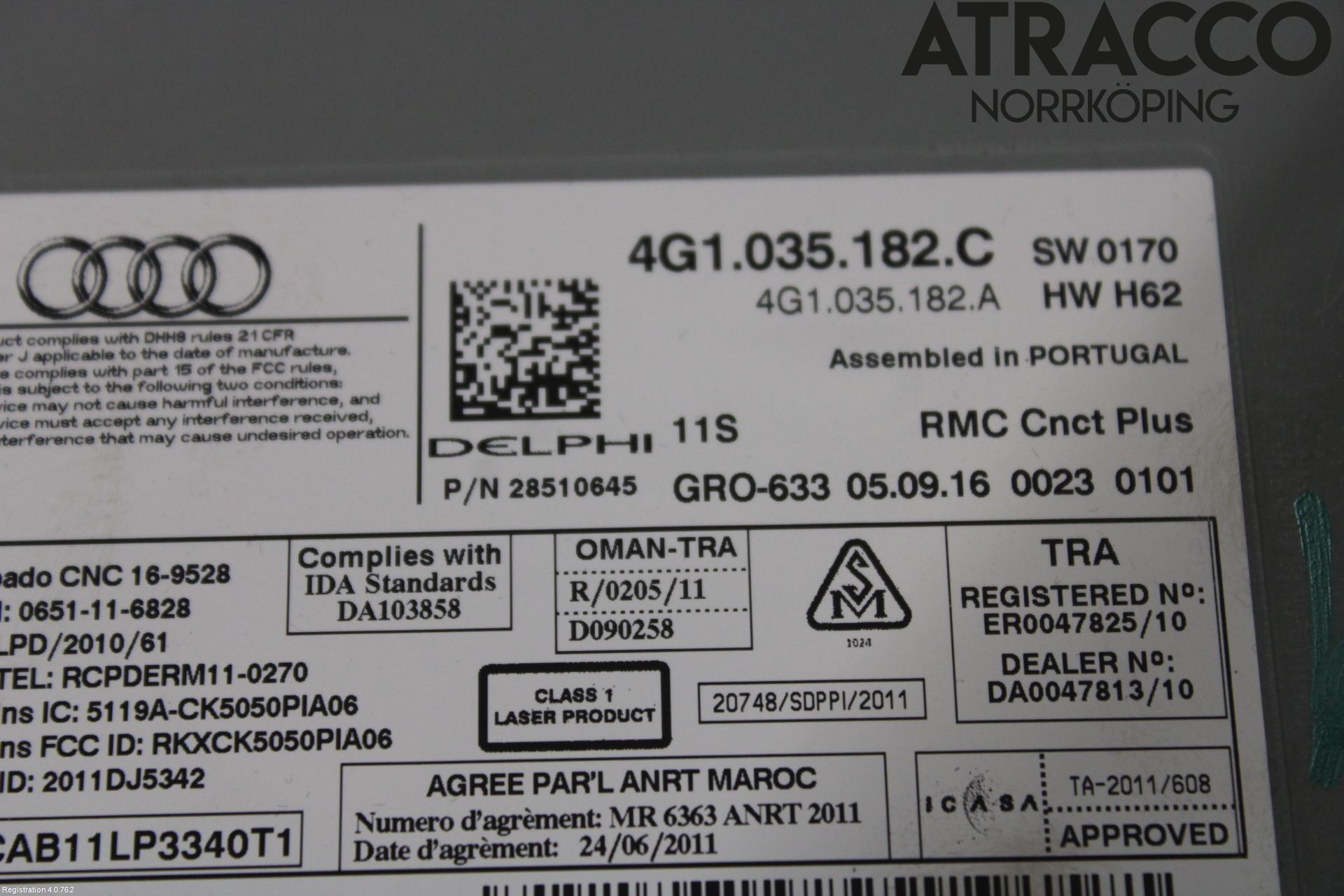 Audi A6/S6 4G 11-18 Stereo Radio Med Cd