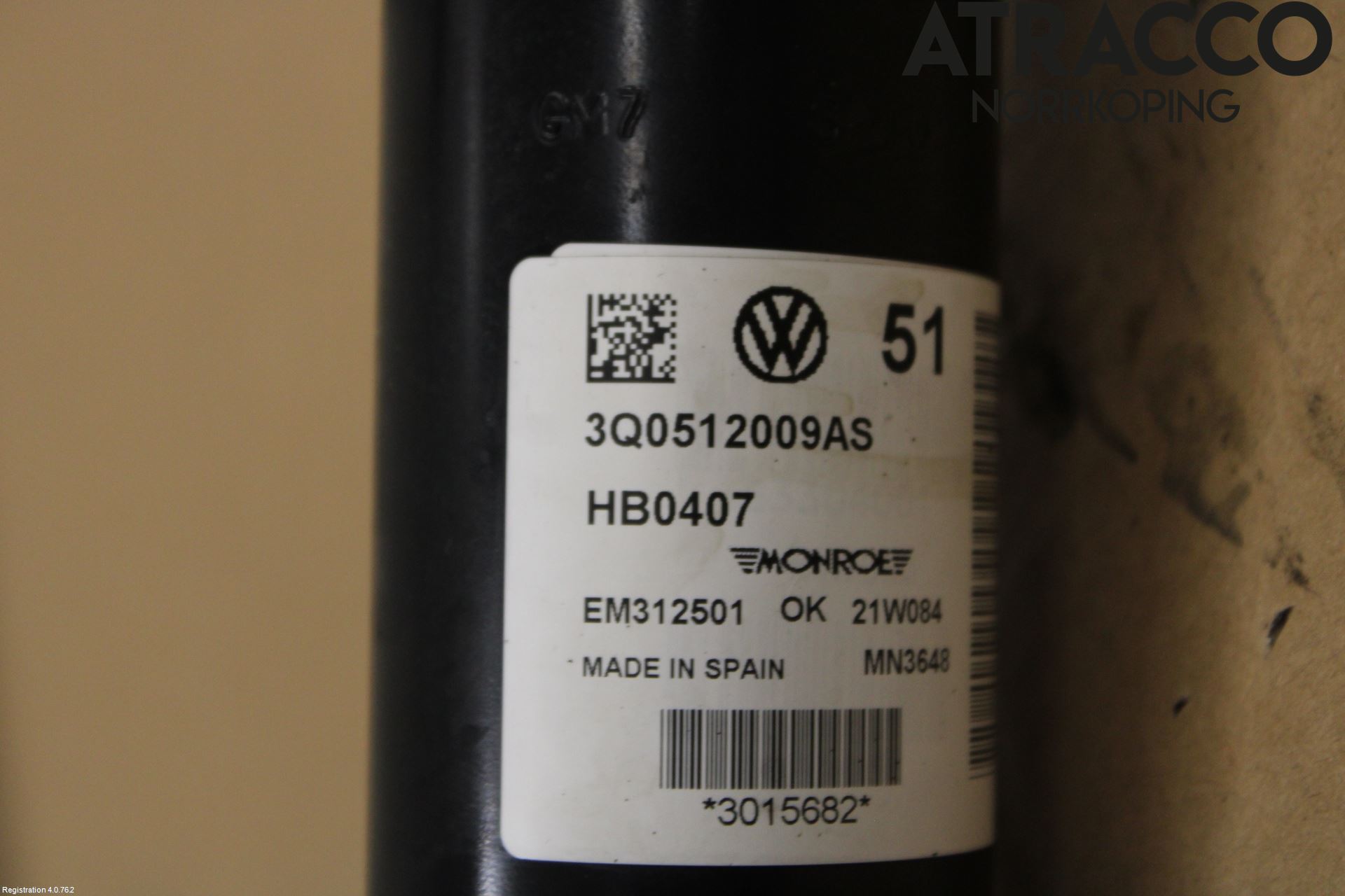Volkswagen VW ARTEON 17- Støtdemper Bak