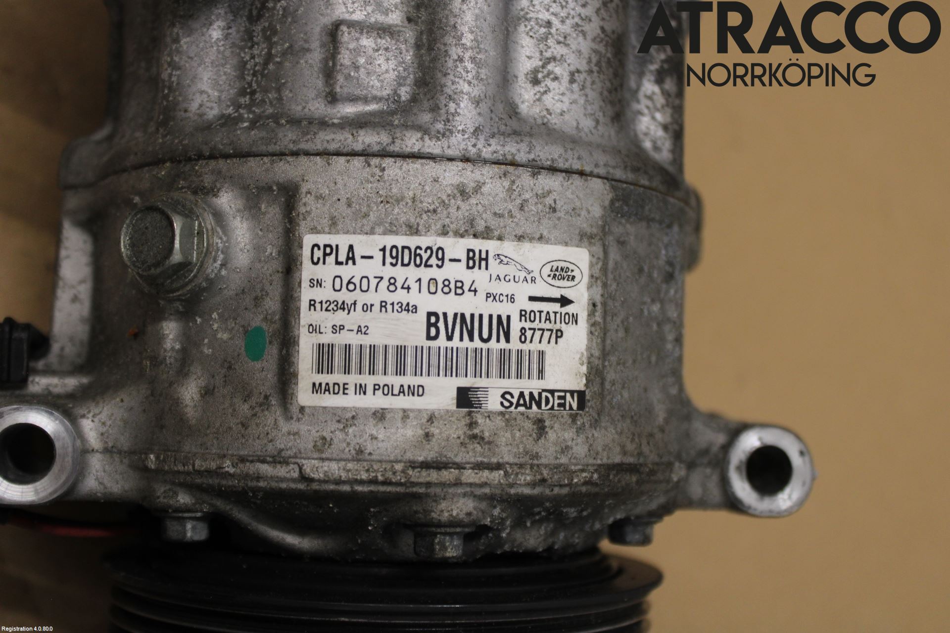 Landrover LAND ROVER RANGE ROVER EVOQUE (L538) 11-18 Varme Ac Kompressor