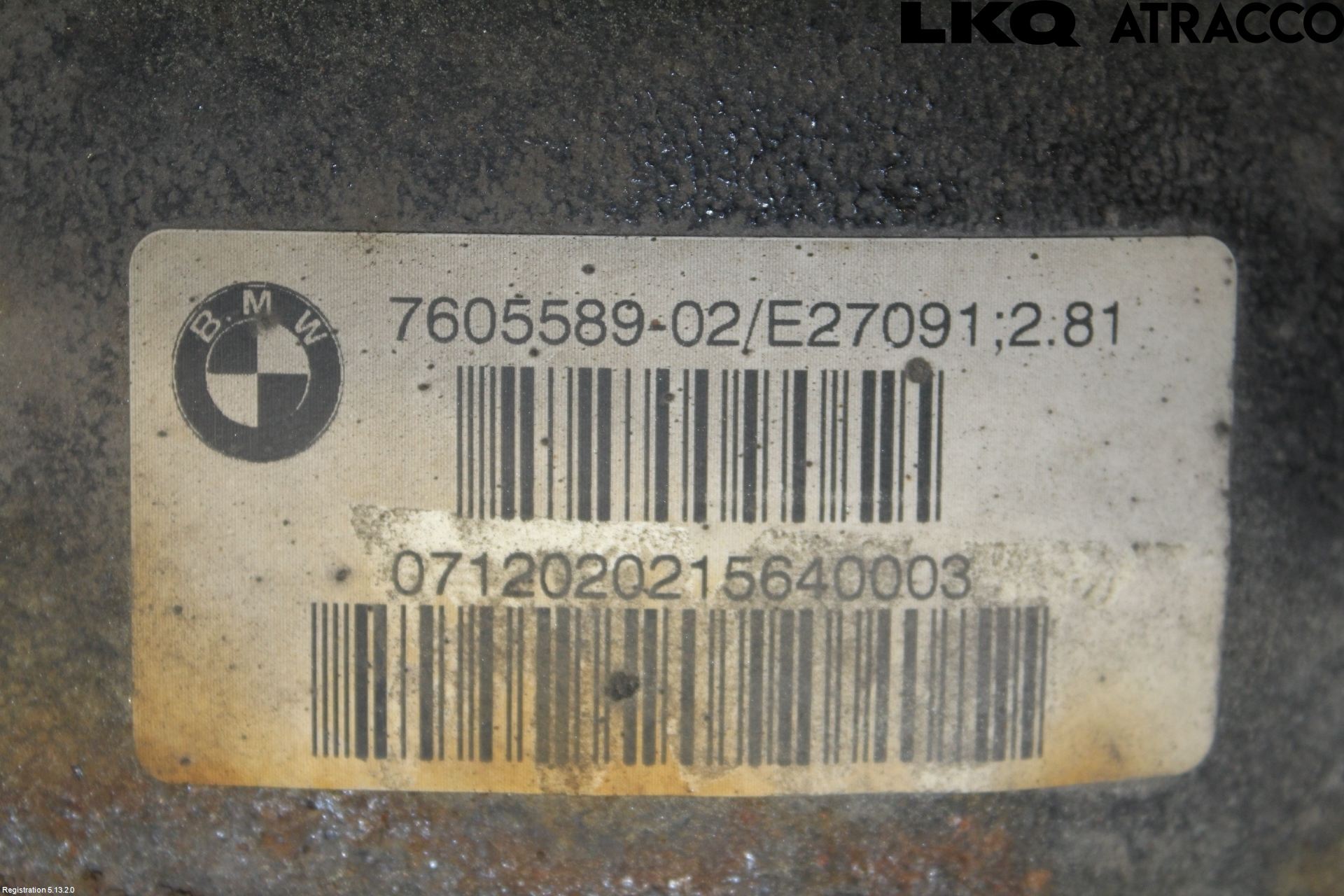 BMW 3 F30/F31/F80 12-19 Bakaksel Kardang Bak -Diff