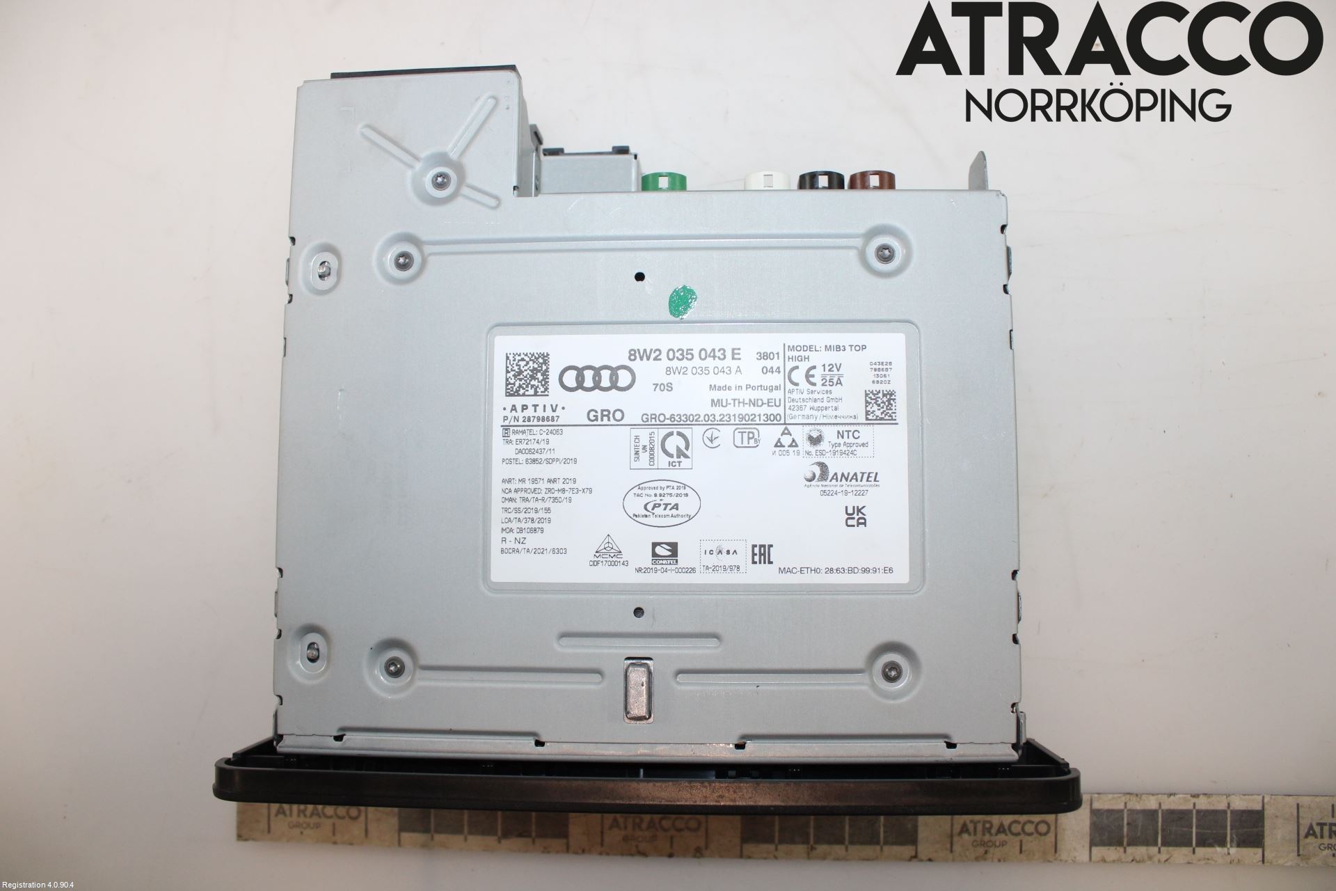 Audi A4/S4 B9 20- Stereo Radio Med Cd