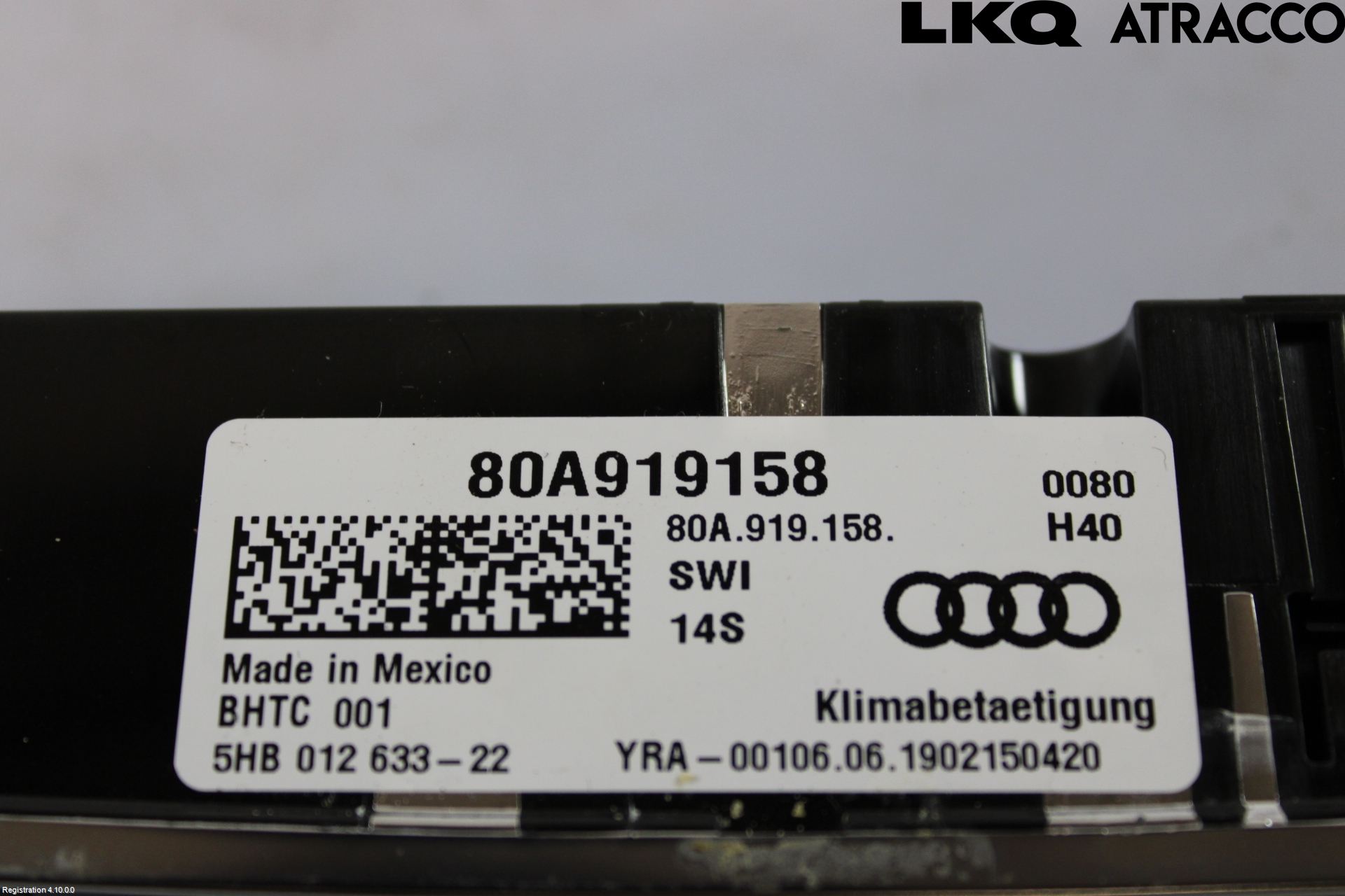 Audi Q5/SQ5 17- Varme Ac Betjening-Display
