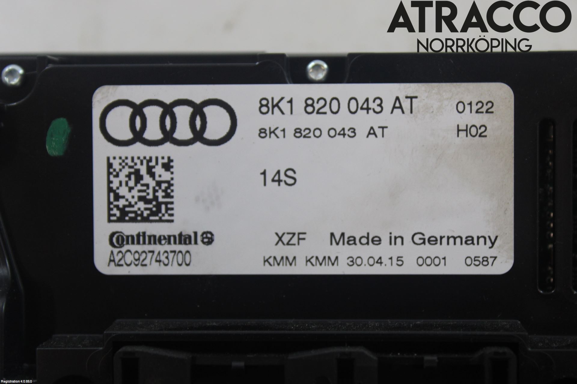 Audi A4 ALLROAD 09-16 Varmeapparat Panel(Regulering)