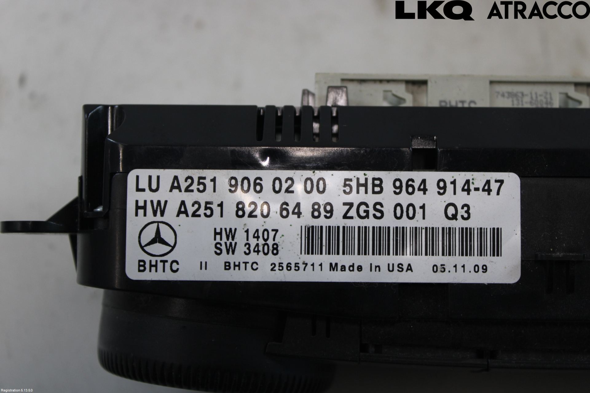 Mercedes-Benz MB ML (W164) 05-11 Varmeapparat Panel(Regulering)