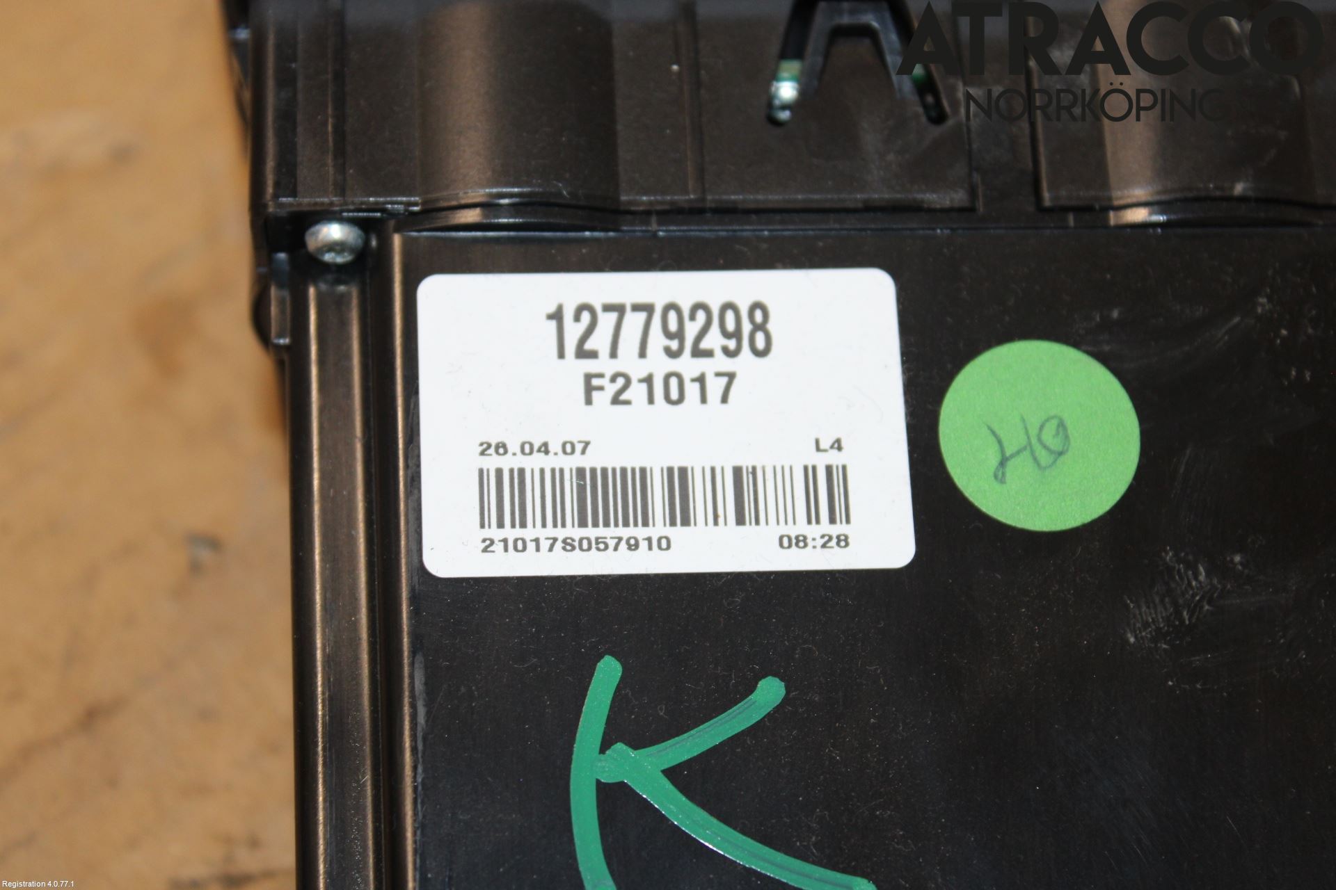 Saab 9-5     06-10 Varmeapparat Panel(Regulering)