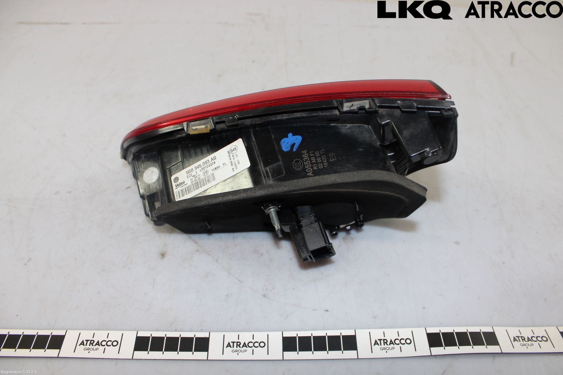 Volkswagen VW GOLF / E-GOLF VII 13-20 Baklykt Venstre  På Luke(Indre