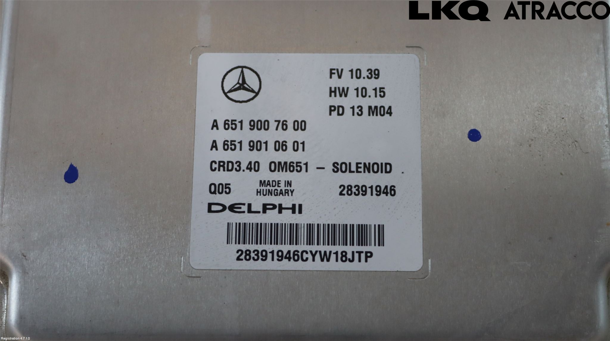 Mercedes-Benz MB B-KLASS (W246/W242) 12-19 Styreenhet Dieselpumpe