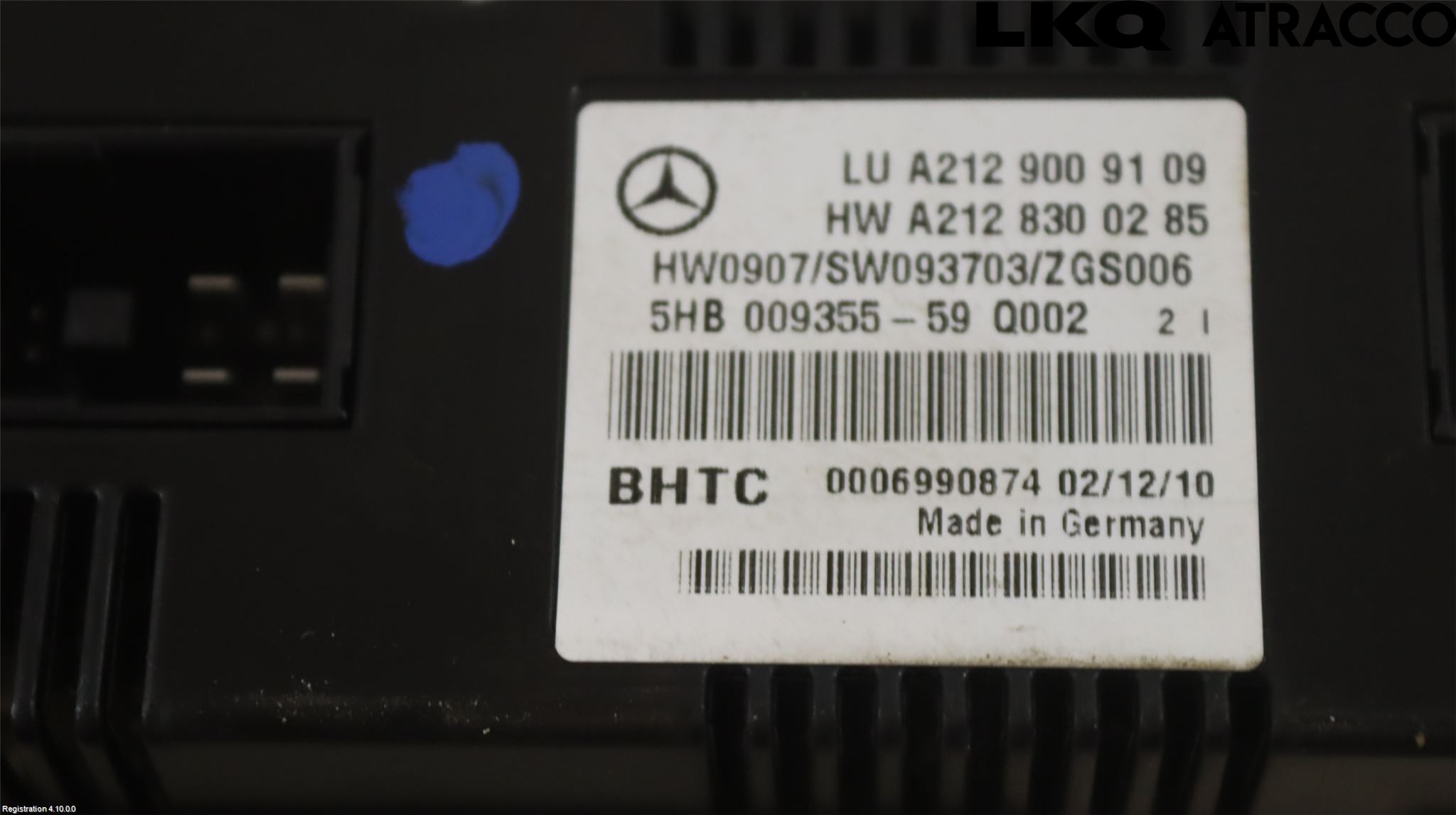 Mercedes-Benz MB E-KLASS (W212) 09-16 Varmeapparat Panel(Regulering)