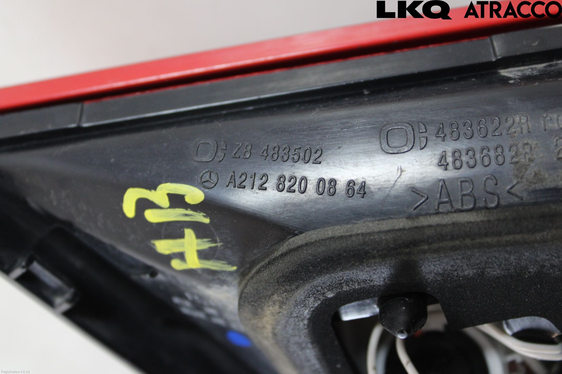 Mercedes-Benz MB E-KLASS (W212) 09-16 Baklykt Høyre  På Luke(Indre)