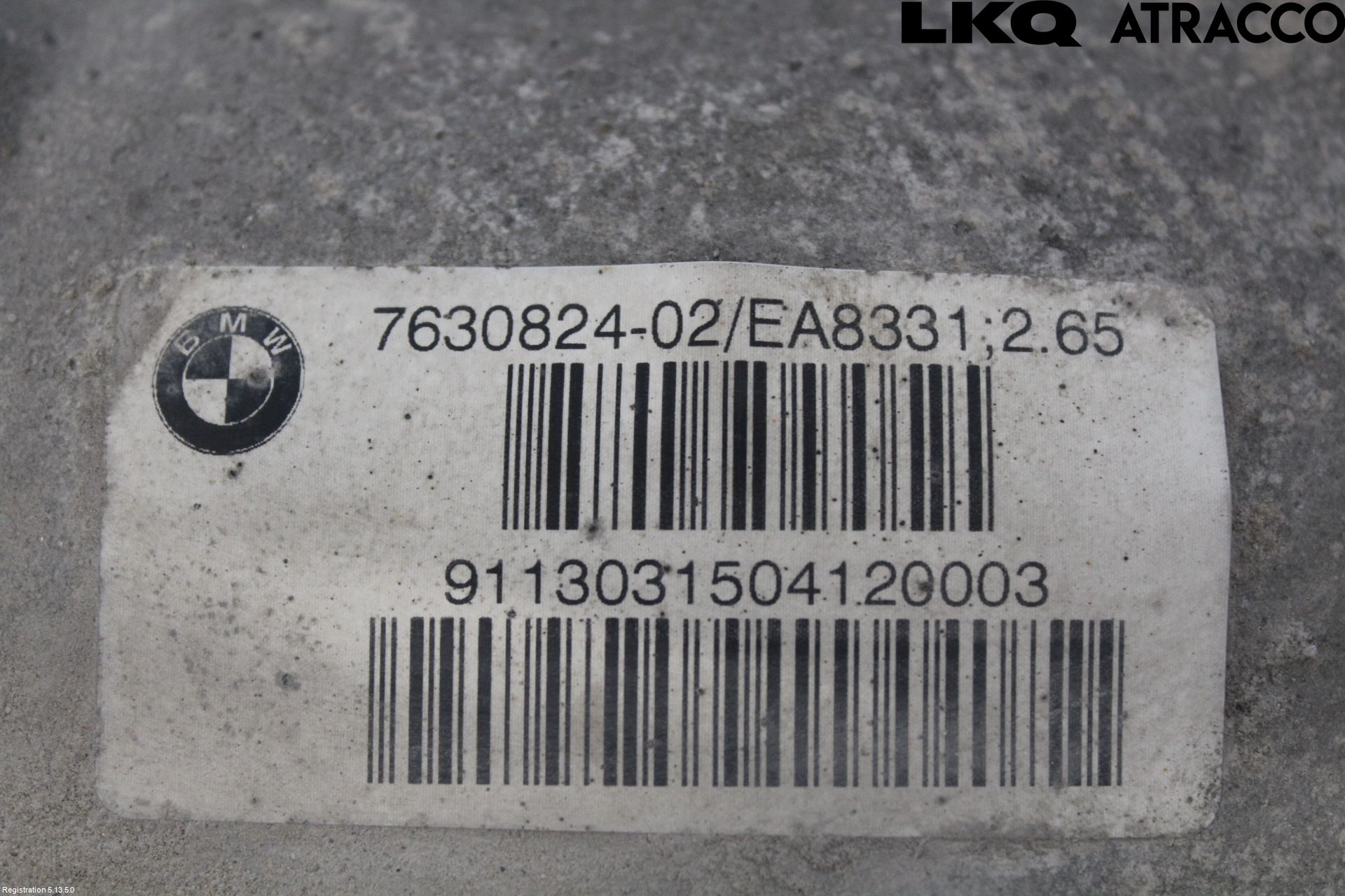 BMW 5 F10/F11/F18 09-17 Bakaksel Kardang Bak -Diff