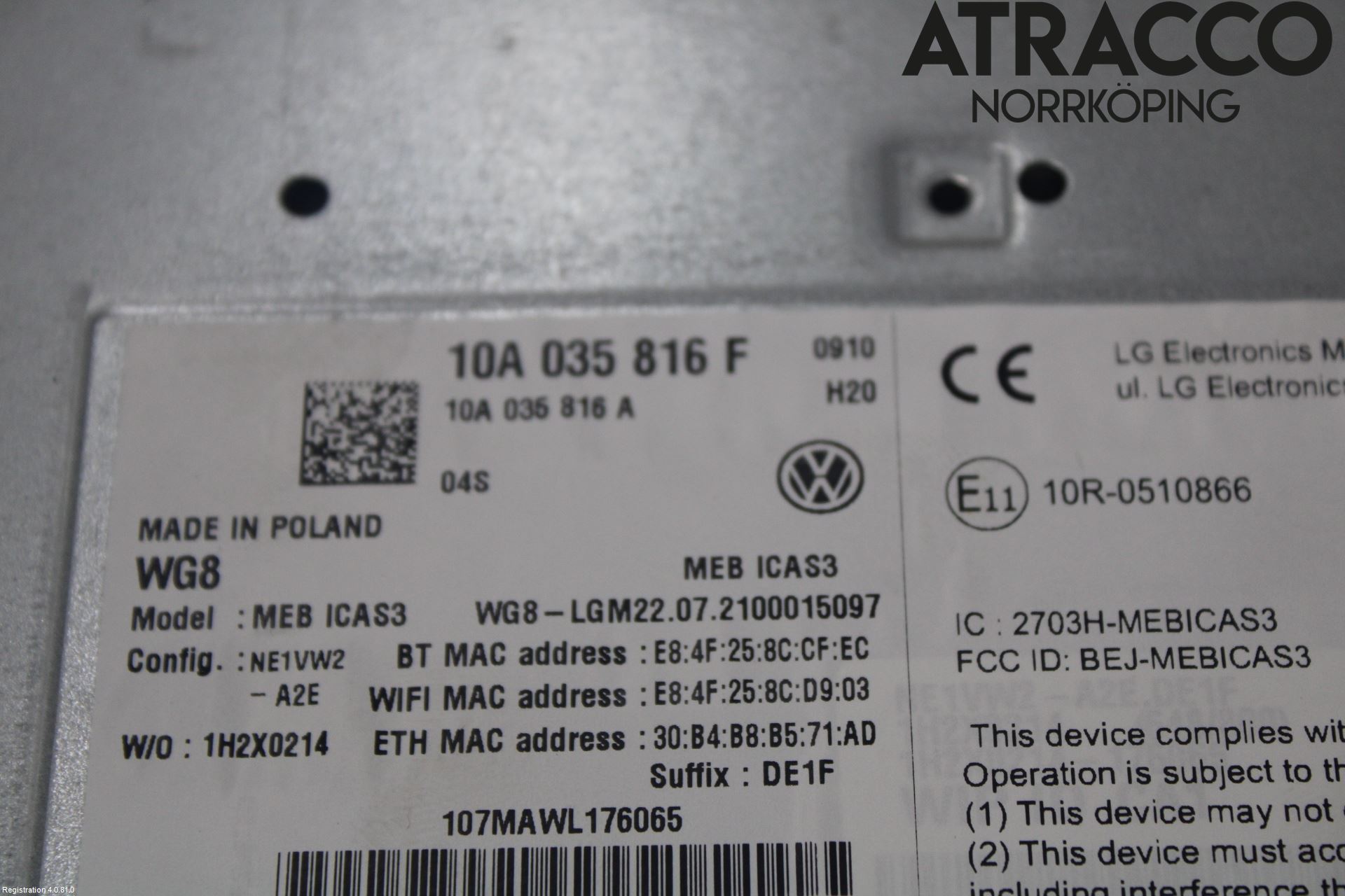 Volkswagen VW ID.4 21- Stereo Radio Med Cd