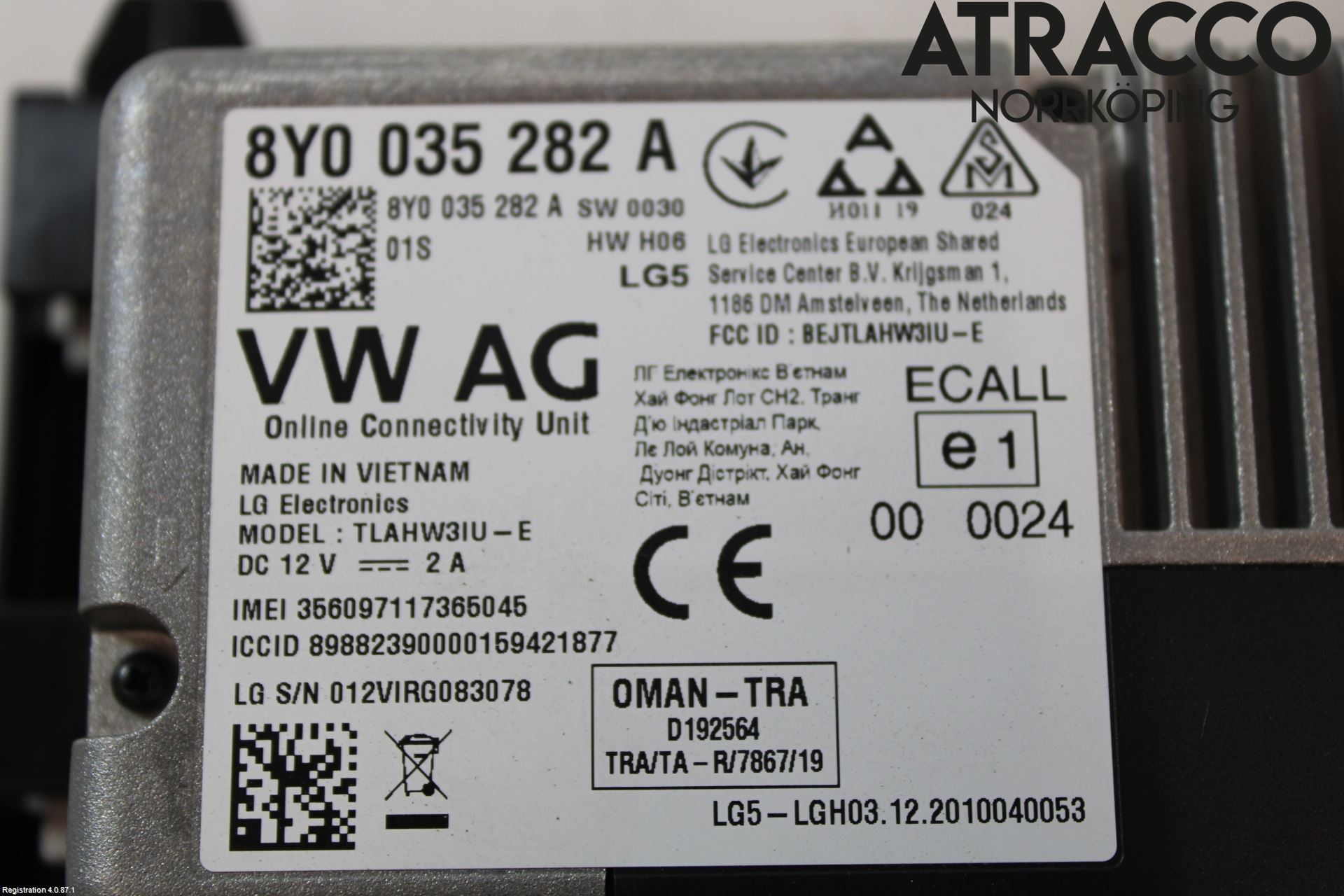 Audi A3/S3 8Y 21- Styreenhet Øvrig