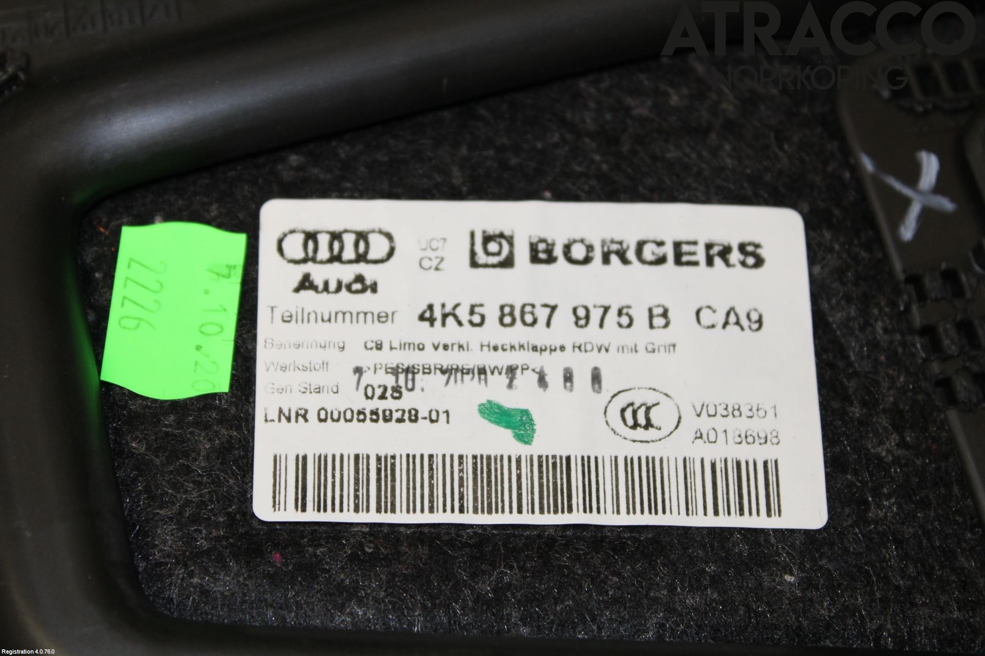 Audi A6 F2/C8 19- Innr Bakluketrekk
