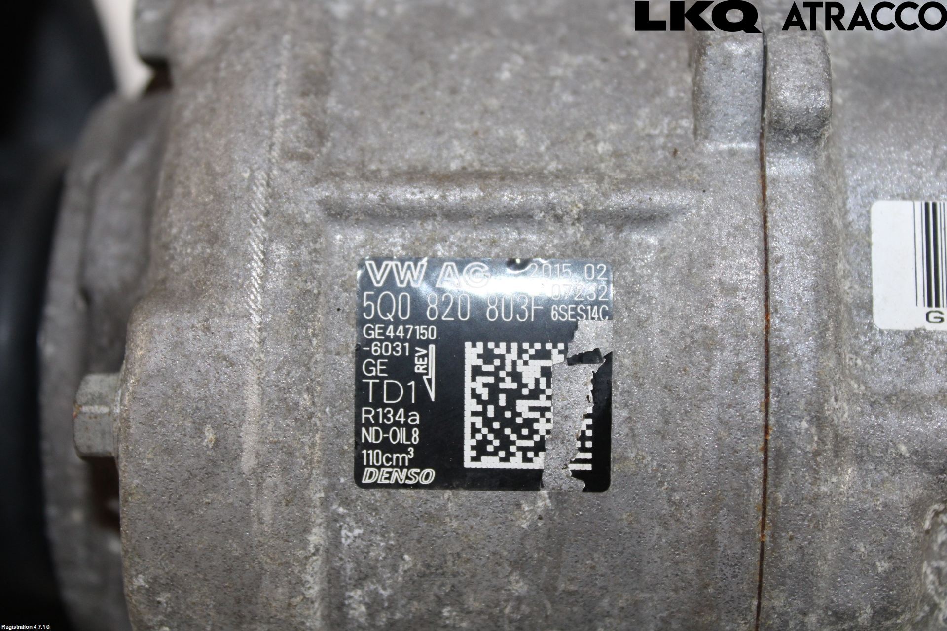 Audi A3/S3 8V 13-20 Varme Ac Kompressor