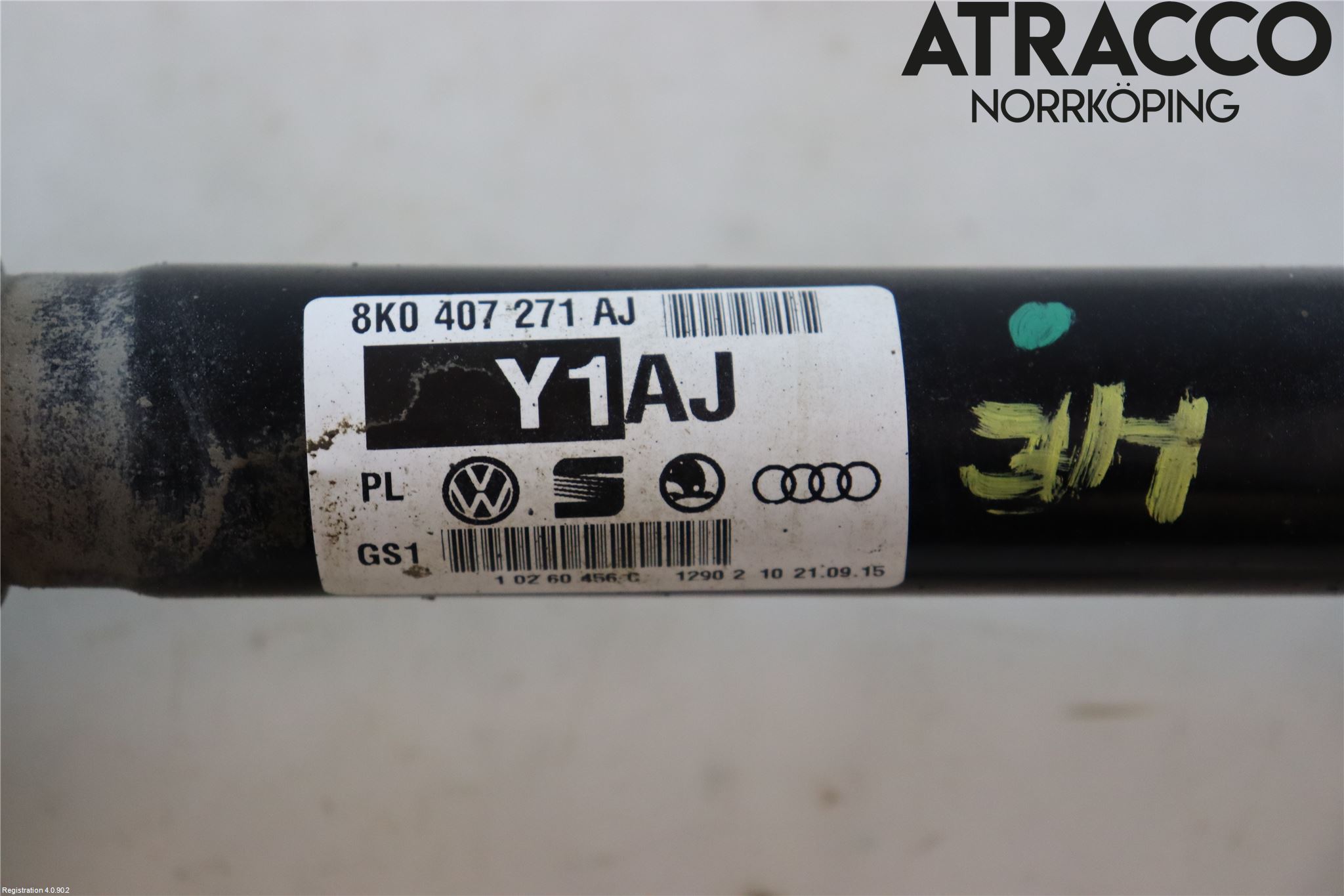 Audi A5 07-16 Drivaksel Foran Kompl Høyre