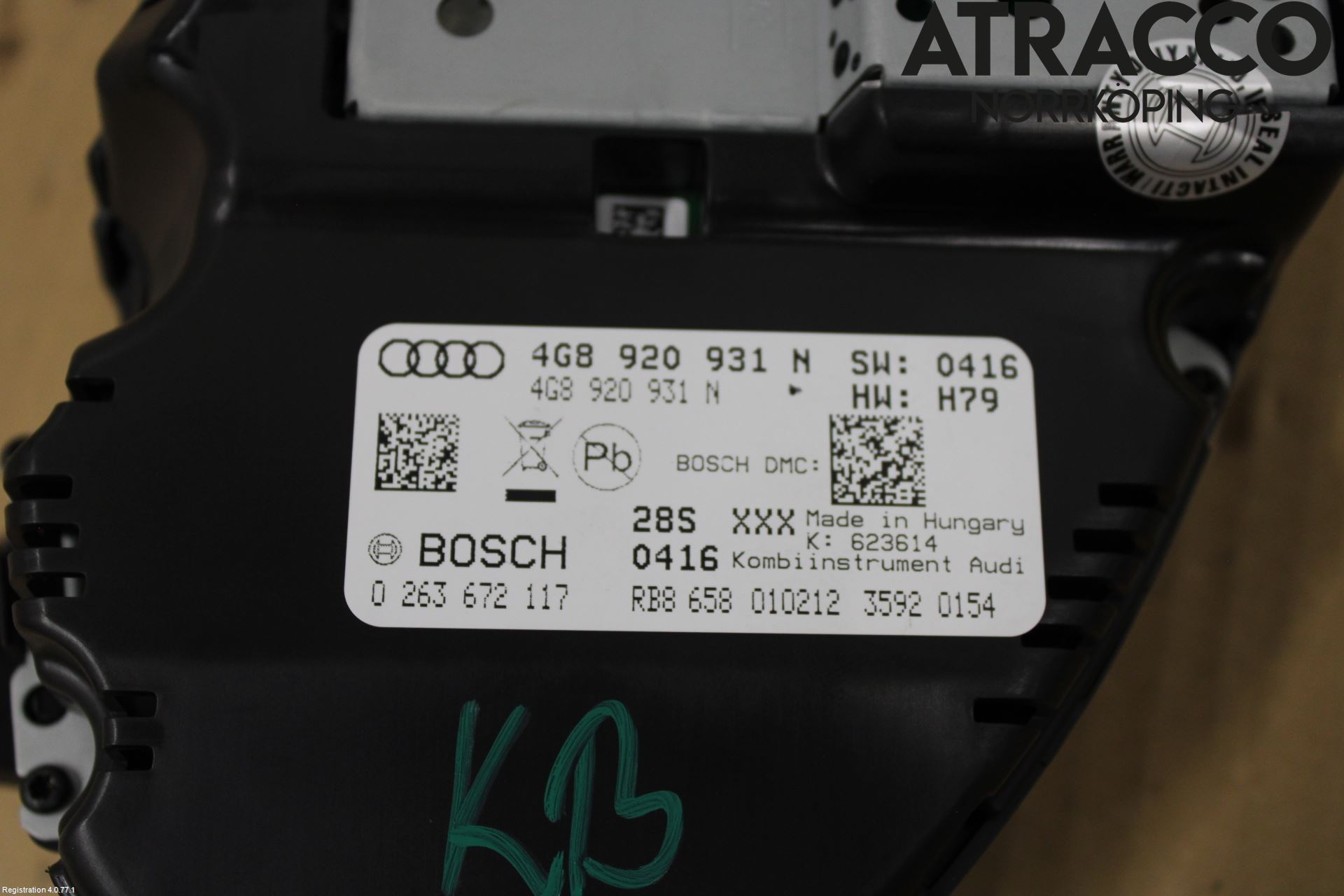 Audi A7/S7 4G 11-17 Instr Kombinert