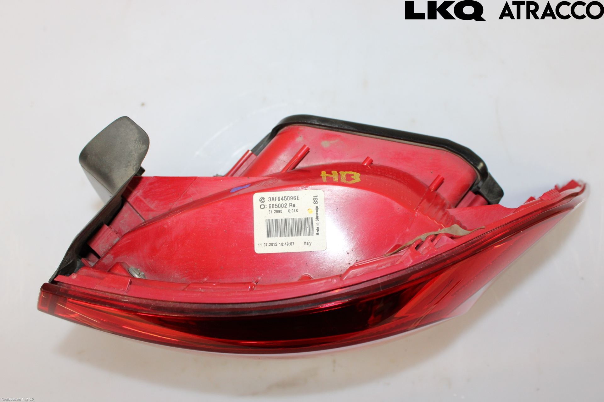 Volkswagen VW PASSAT 11-14 Baklykt Høyre