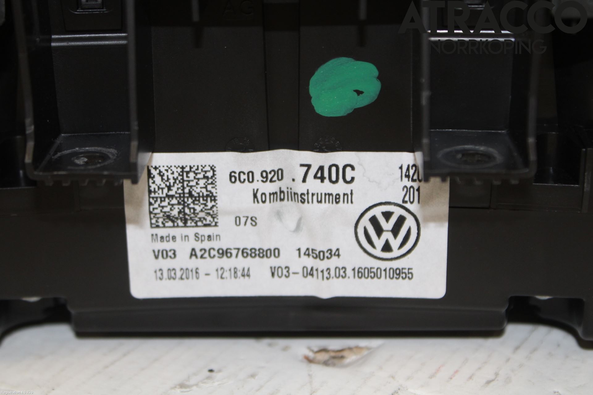 Volkswagen VW POLO 10-17 Instr Kombinert