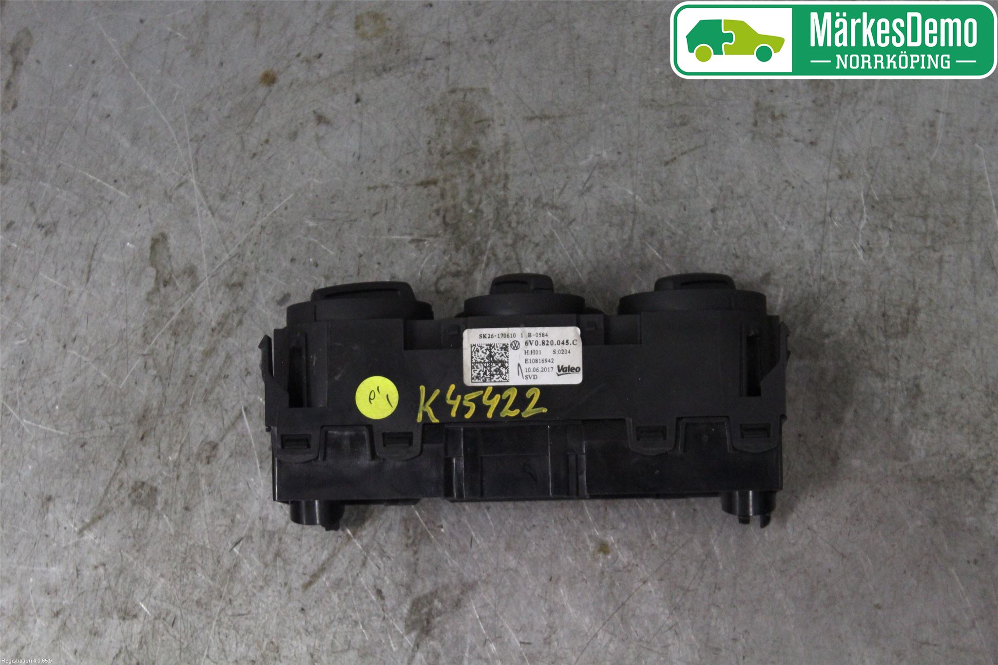 Skoda FABIA 15-21 Varmeapparat Panel(Regulering)