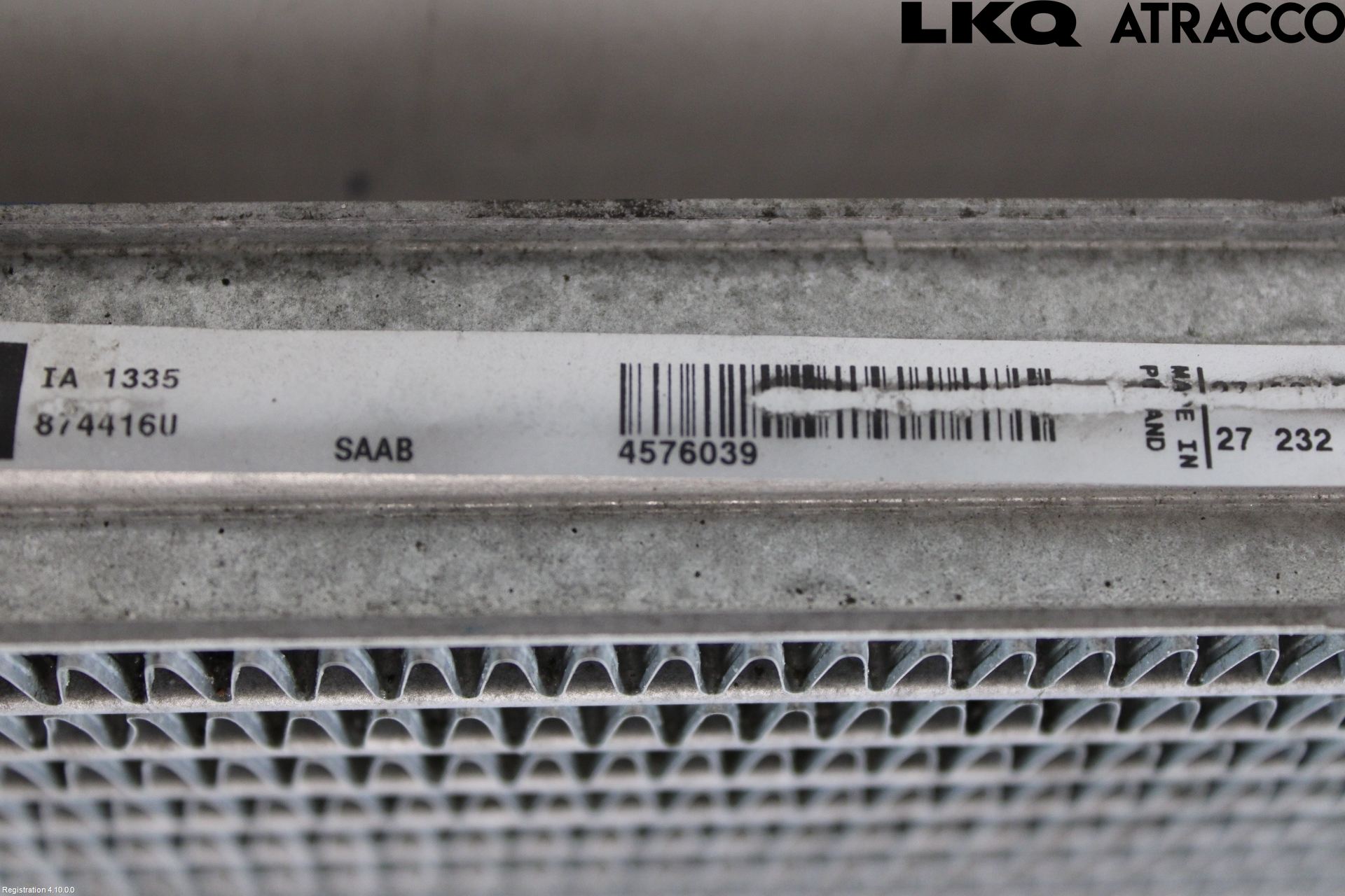 Saab 9-5     06-10 Intercooler Radiator