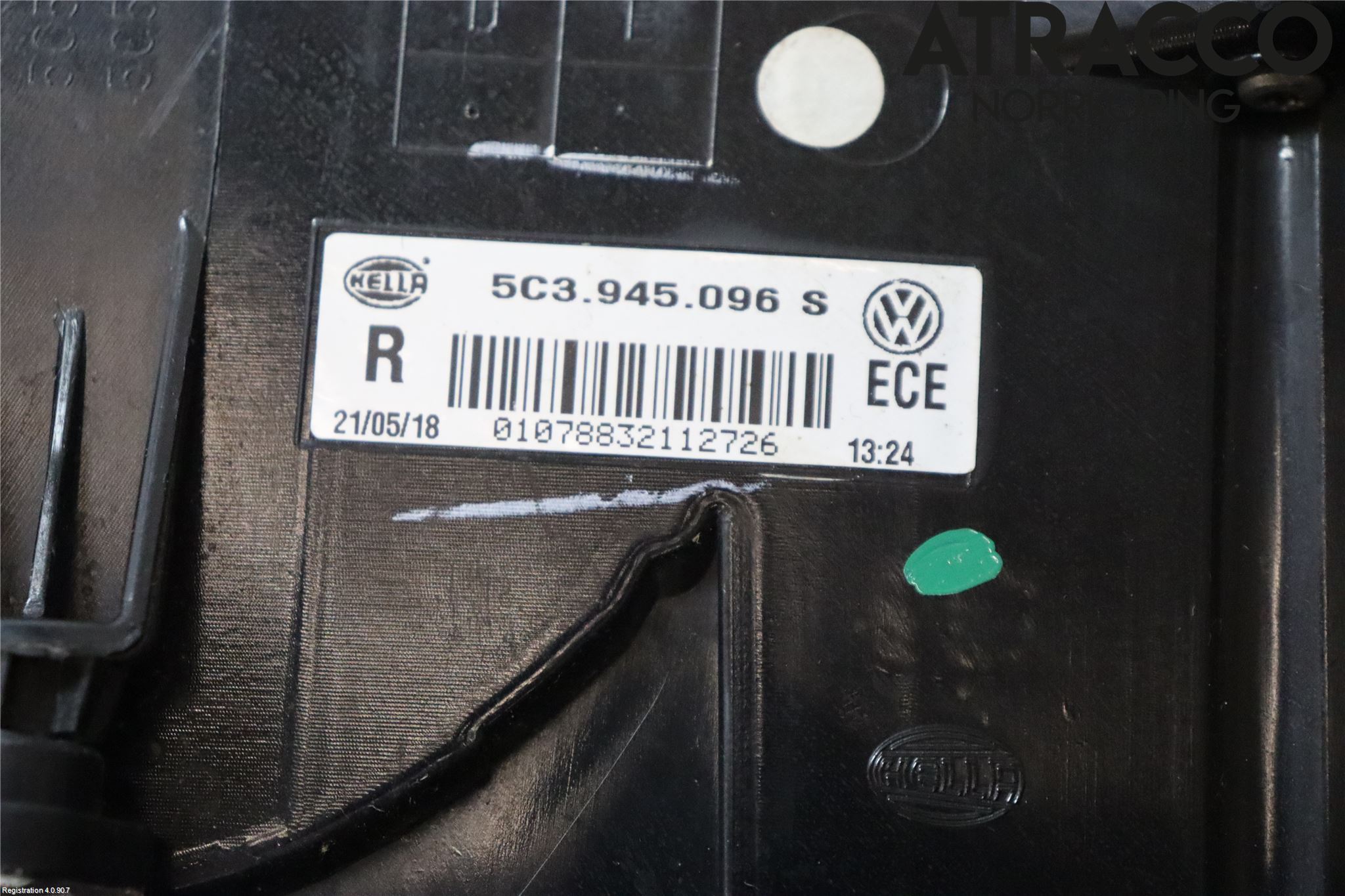 Volkswagen VW BEETLE 12- Baklykt Høyre