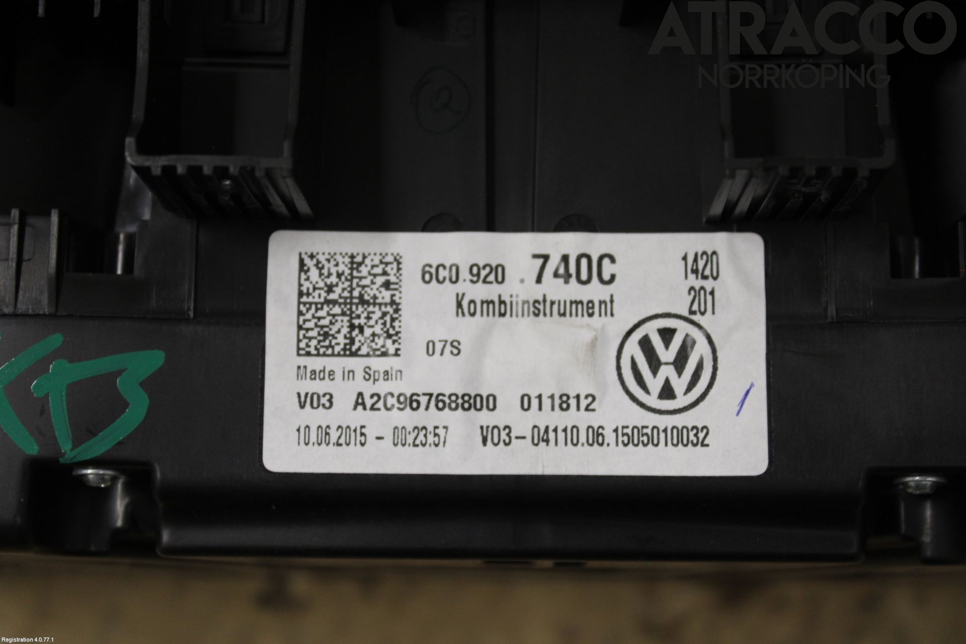 Volkswagen VW POLO 10-17 Instr Kombinert