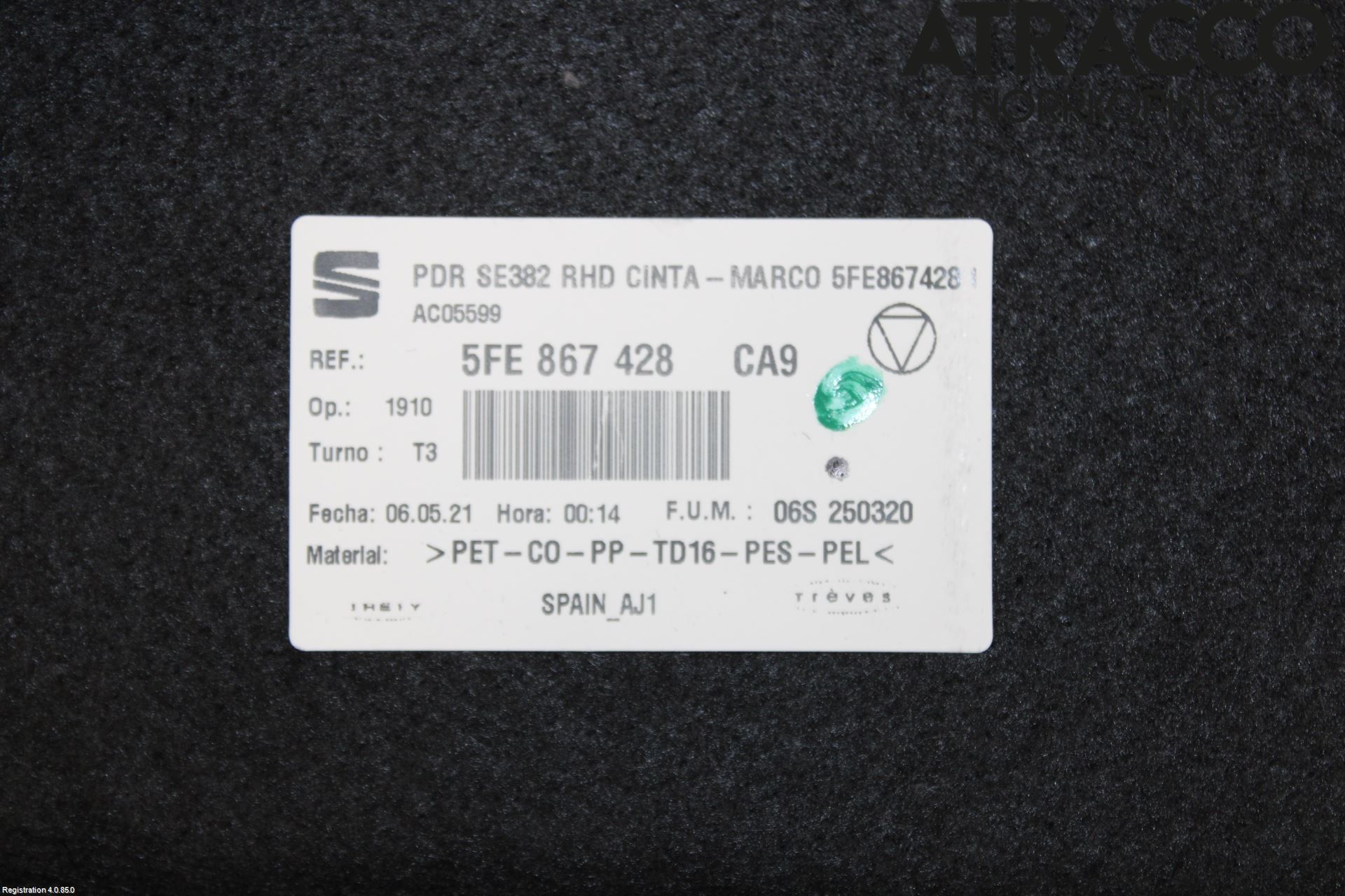 Seat LEON 20- Innr Sidetrekk-Deksel