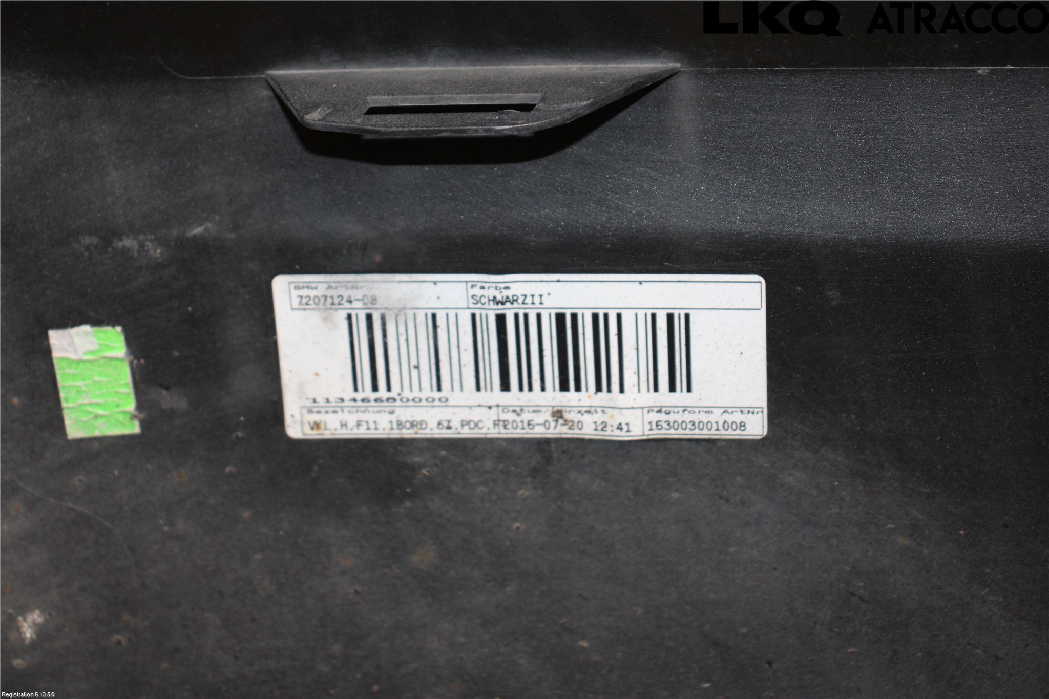 BMW 5 F10/F11/F18 09-17 Støtfanger Bak Overtrekk