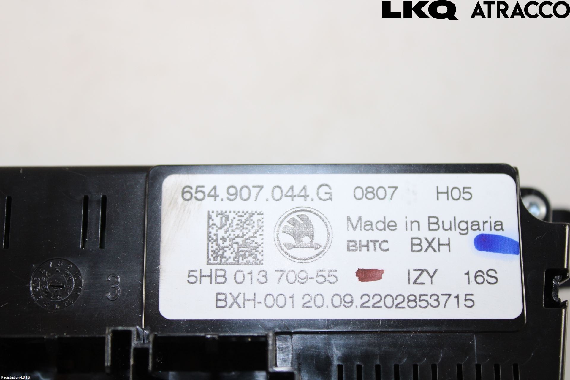 Skoda KAMIQ 20- Varmeapparat Panel(Regulering)