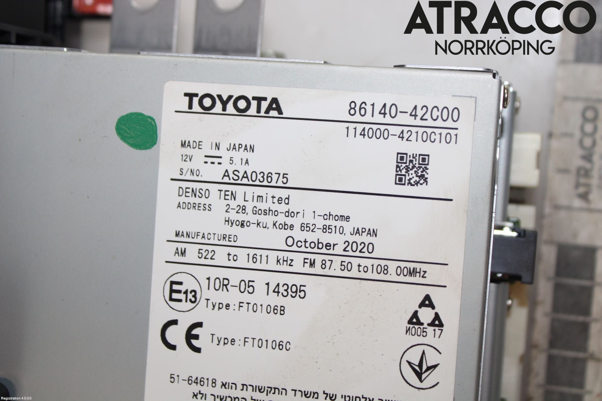 Toyota RAV4 19- Stereo Radio Med Cd