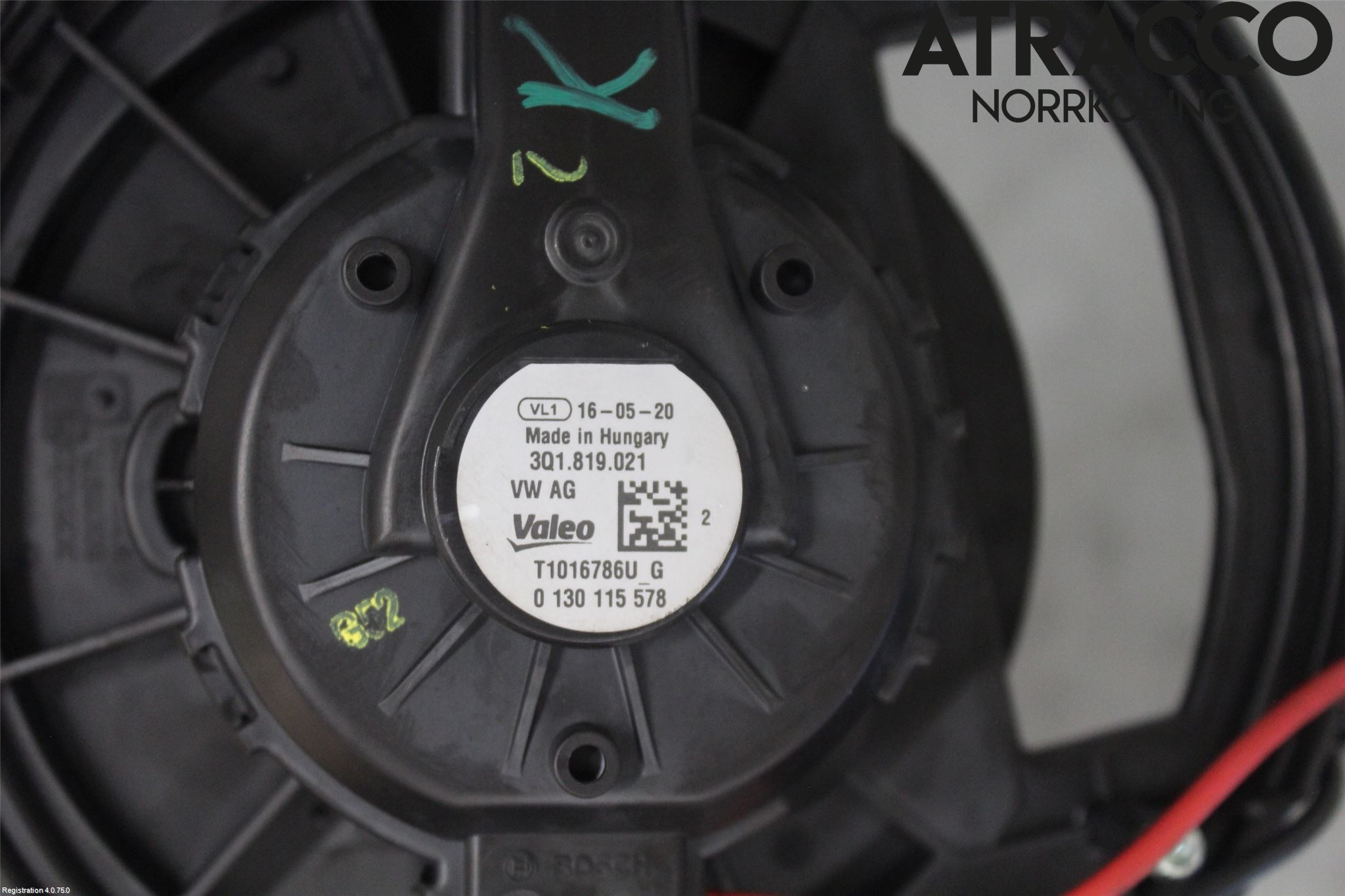Volkswagen VW PASSAT 15-19 Varmeapparat Viftemotor