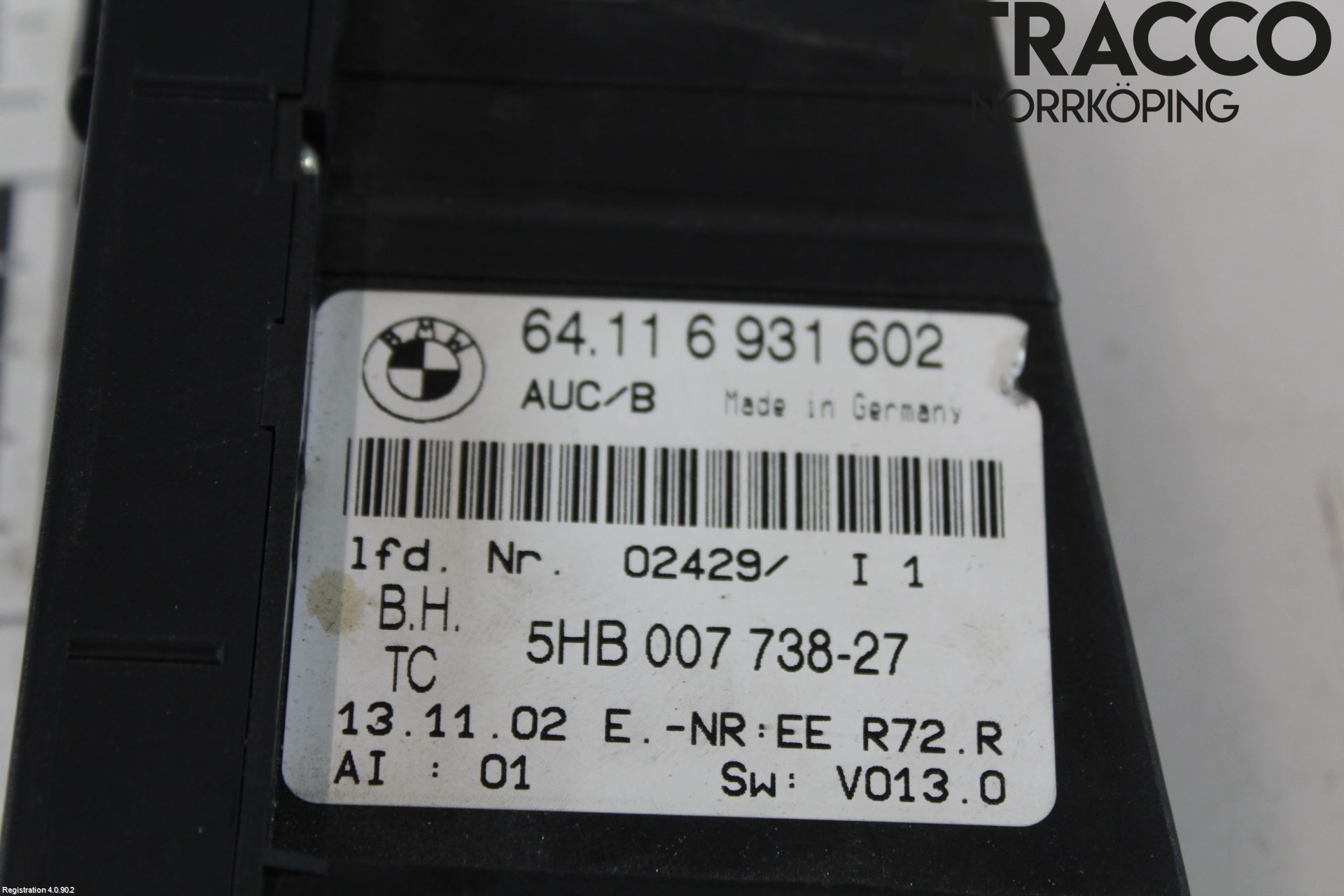 BMW 3 E46      98-05 Varmeapparat Panel(Regulering)