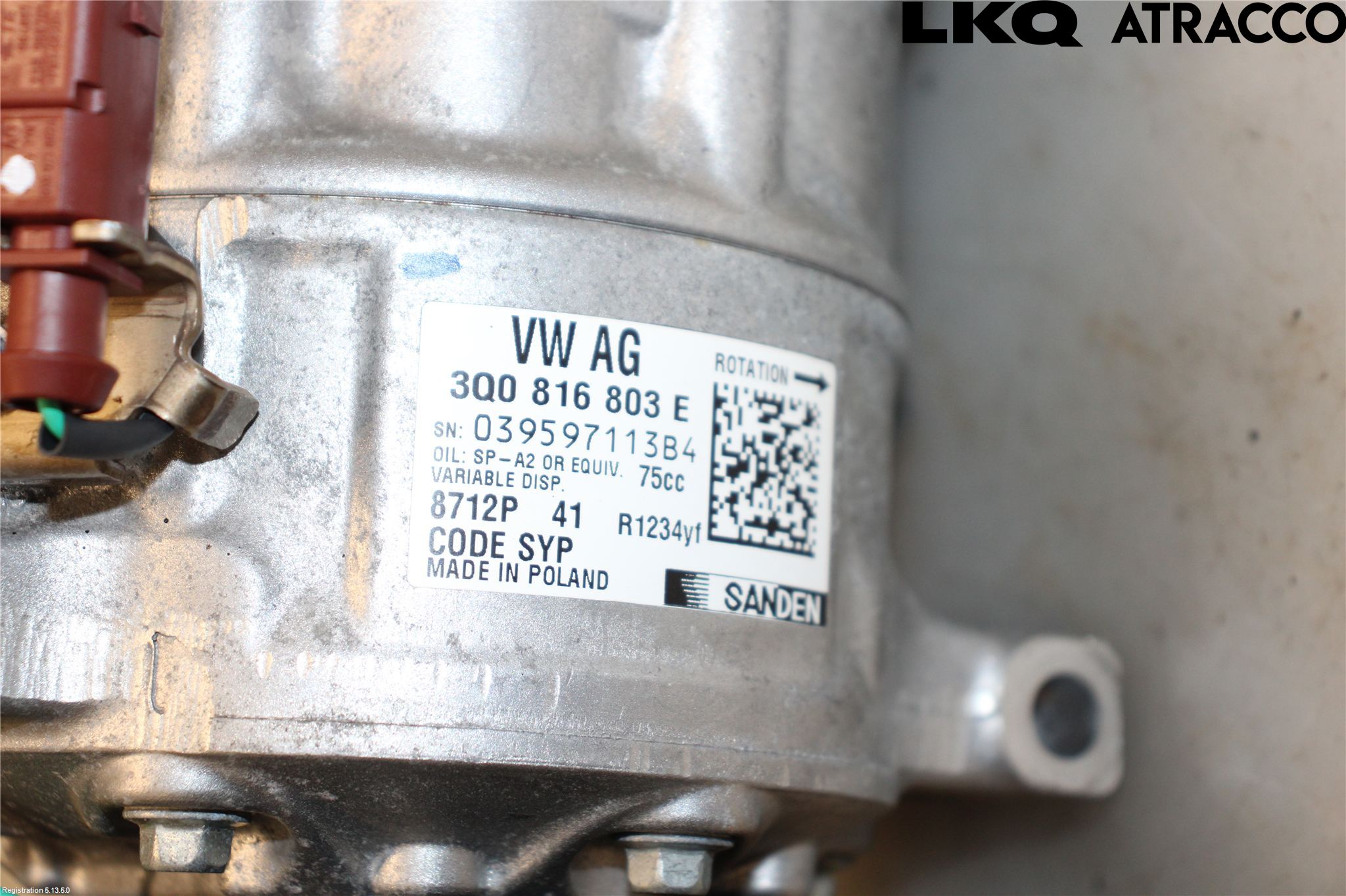 Volkswagen VW TAIGO 22- Varme Ac Kompressor