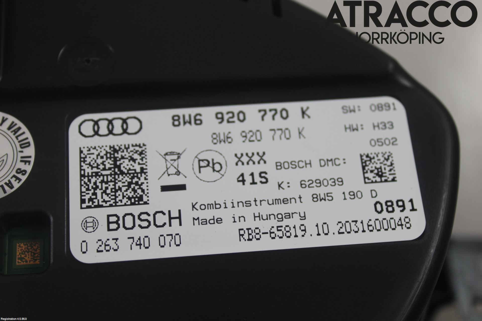 Audi A5 17- Instr Kombinert