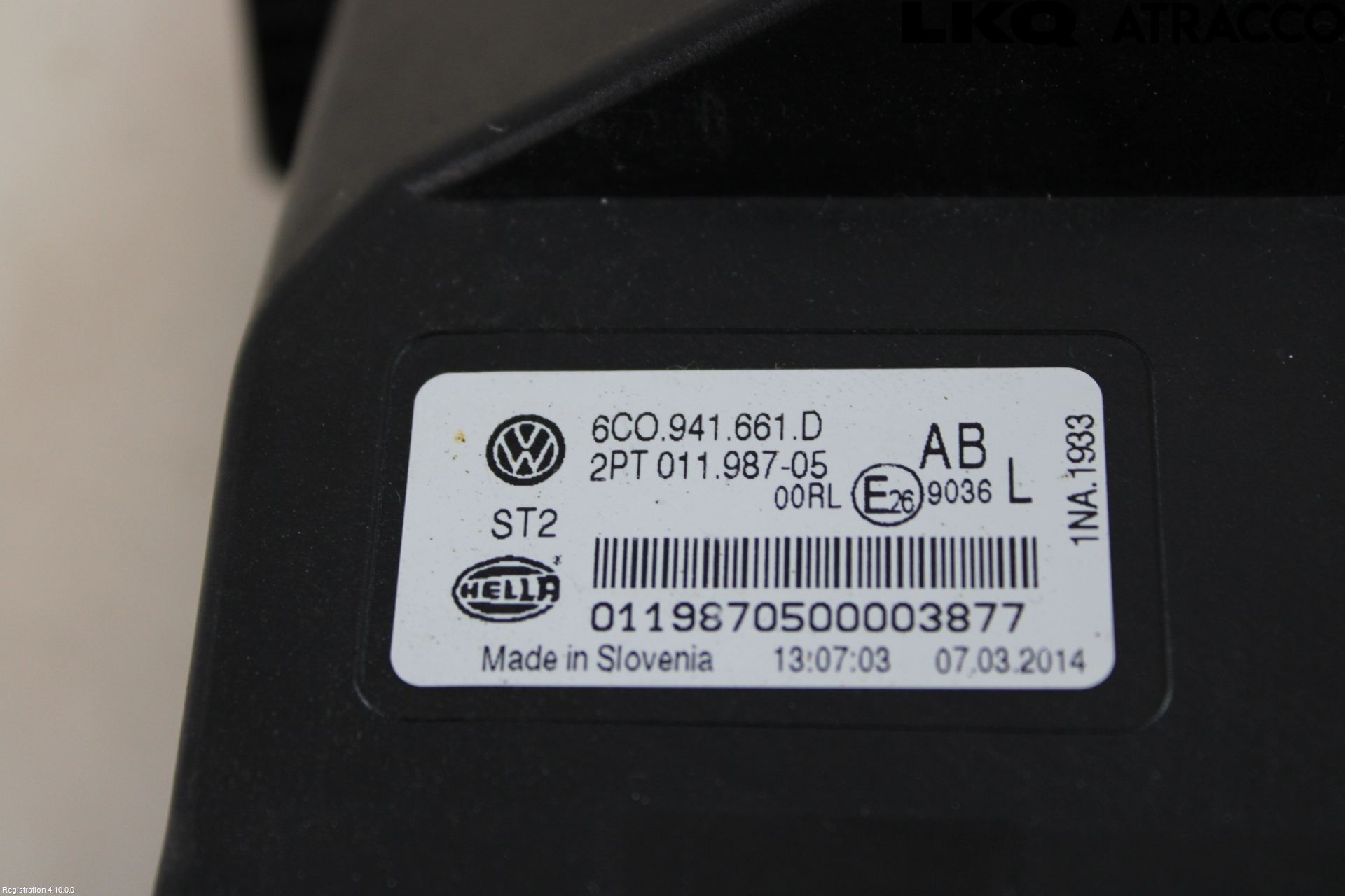Volkswagen VW POLO 10-17 Frontlykt-Kurve-Tåkelys