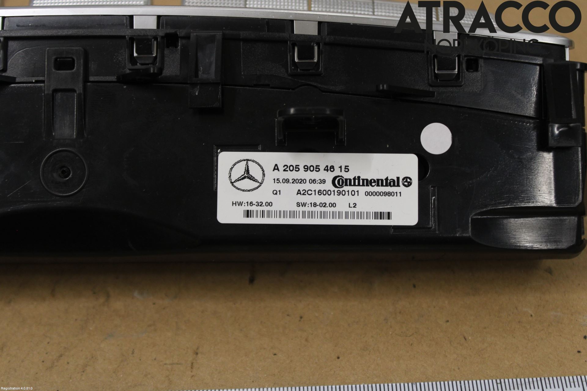Mercedes-Benz MB C-KLASS (W205) 14-21 Varmeapparat Panel(Regulering)