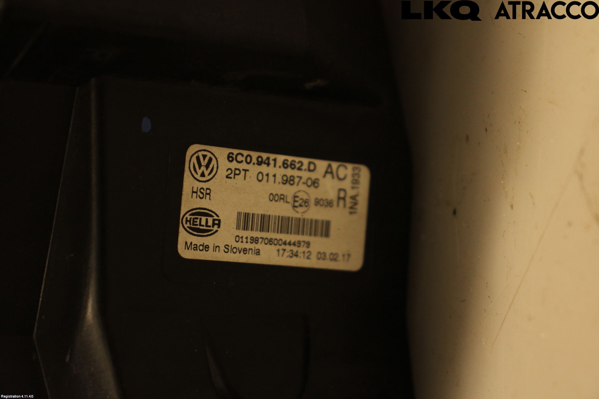 Volkswagen VW POLO 10-17 Frontlykt-Kurve-Tåkelys