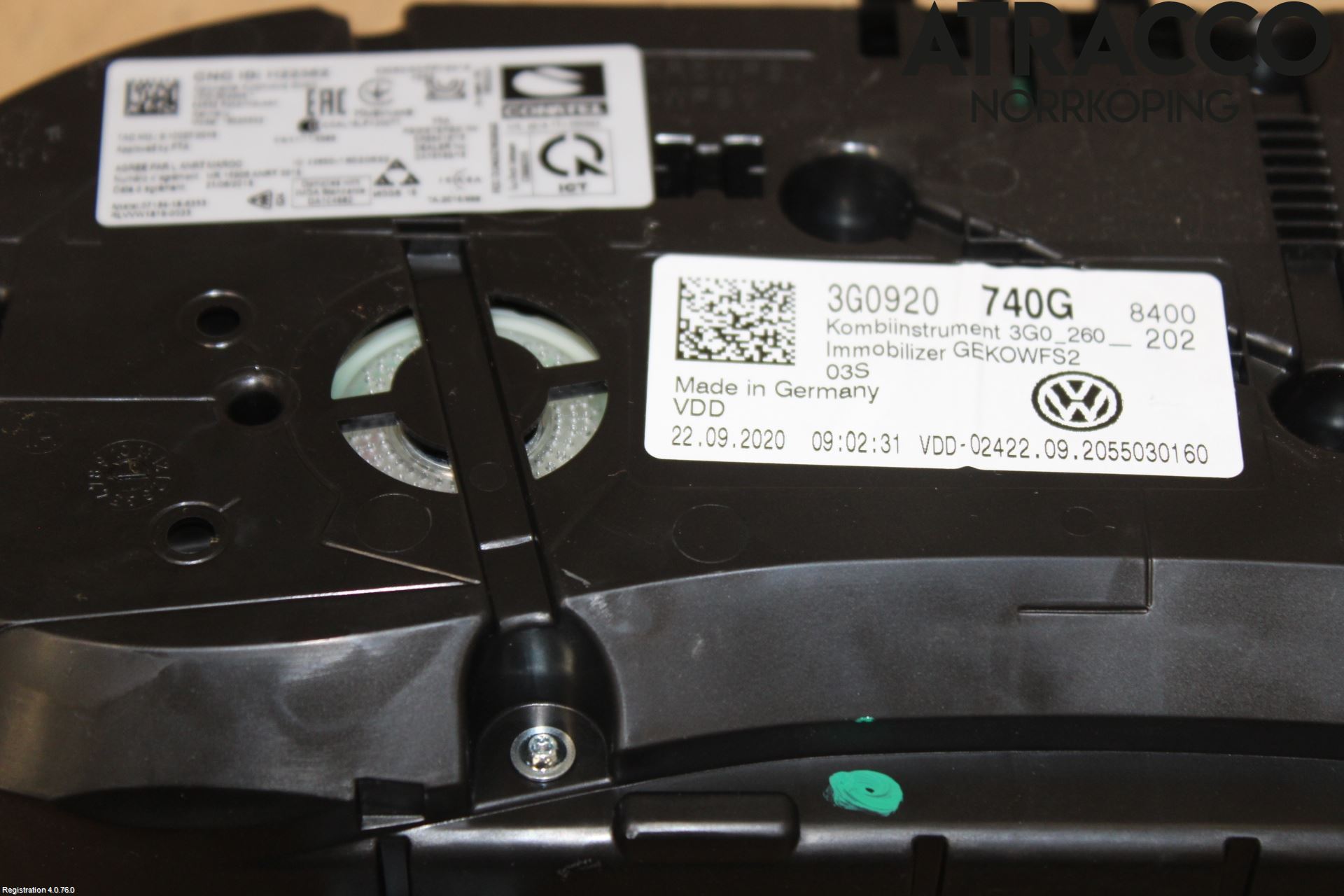 Volkswagen VW PASSAT 15-19 Instr Kombinert