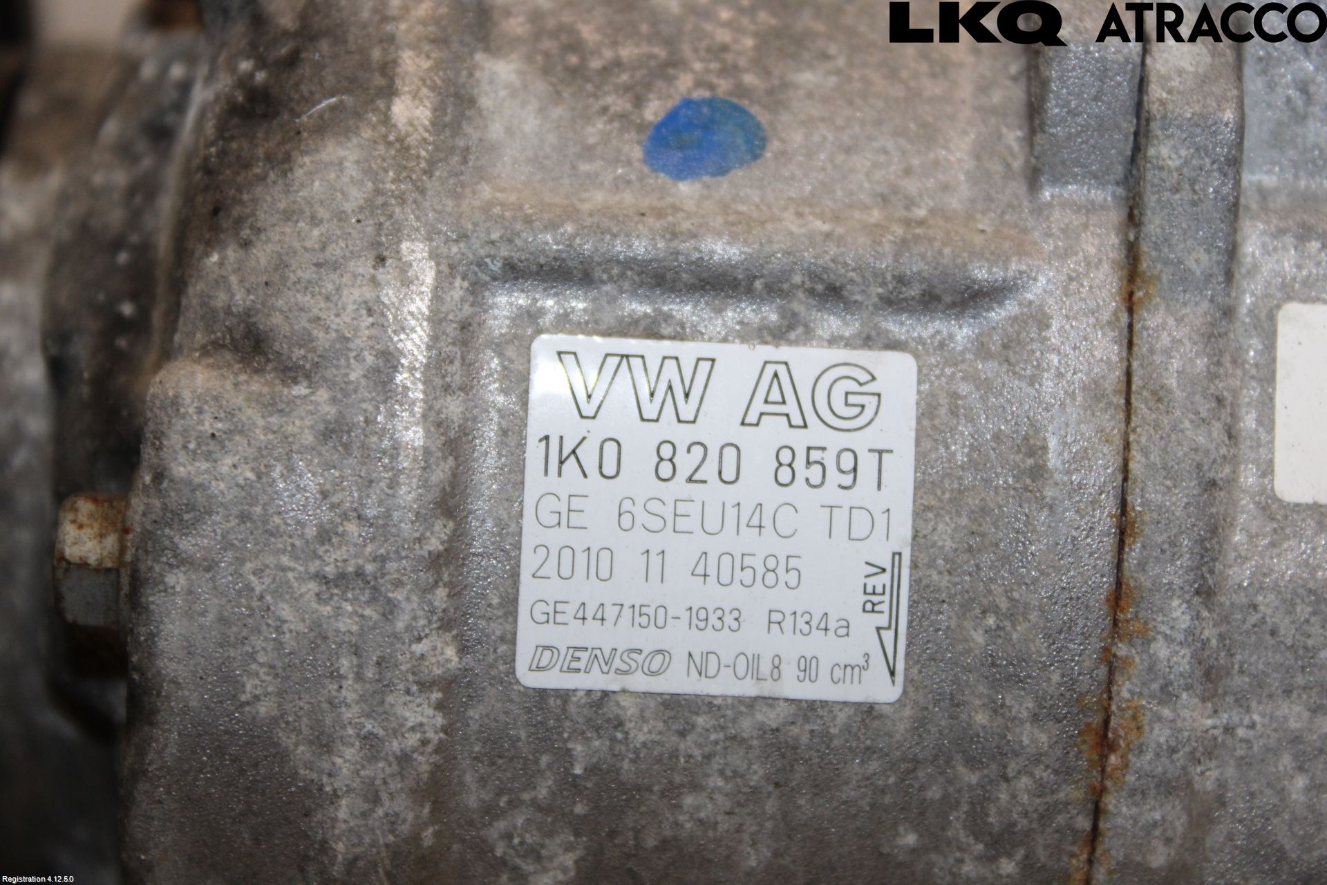 Volkswagen VW GOLF VI 09-13 Varme Ac Kompressor