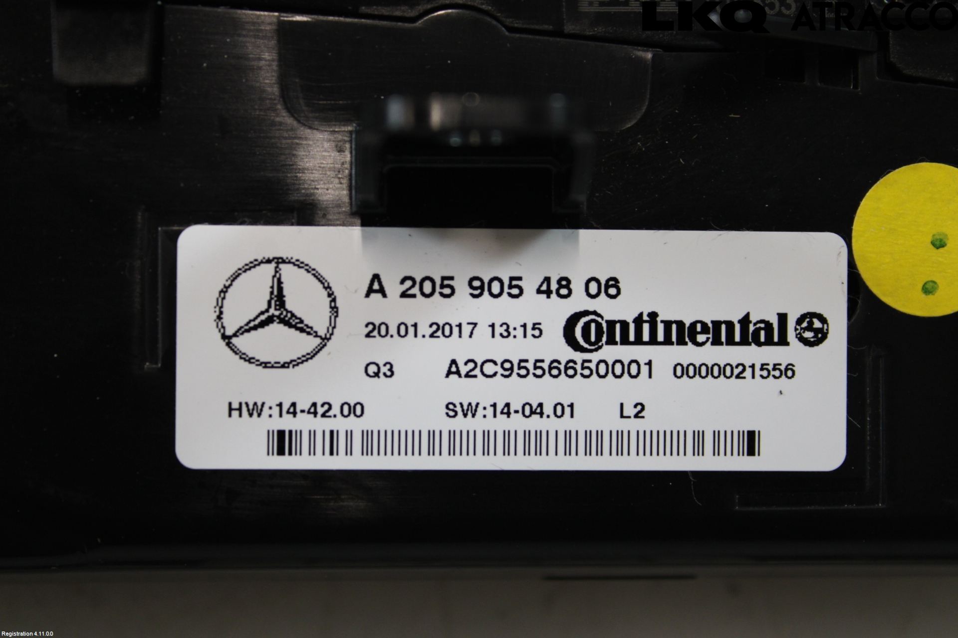 Mercedes-Benz MB C-KLASS (W205) 14-21 Varmeapparat Panel(Regulering)