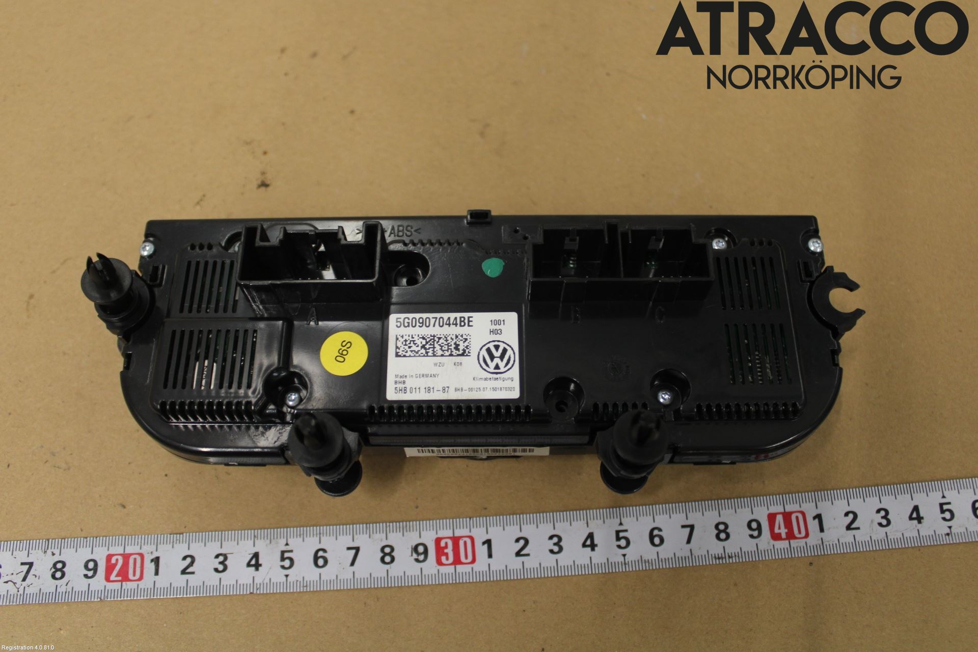 Volkswagen VW GOLF / E-GOLF VII 13-20 Varmeapparat Panel(Regulering)