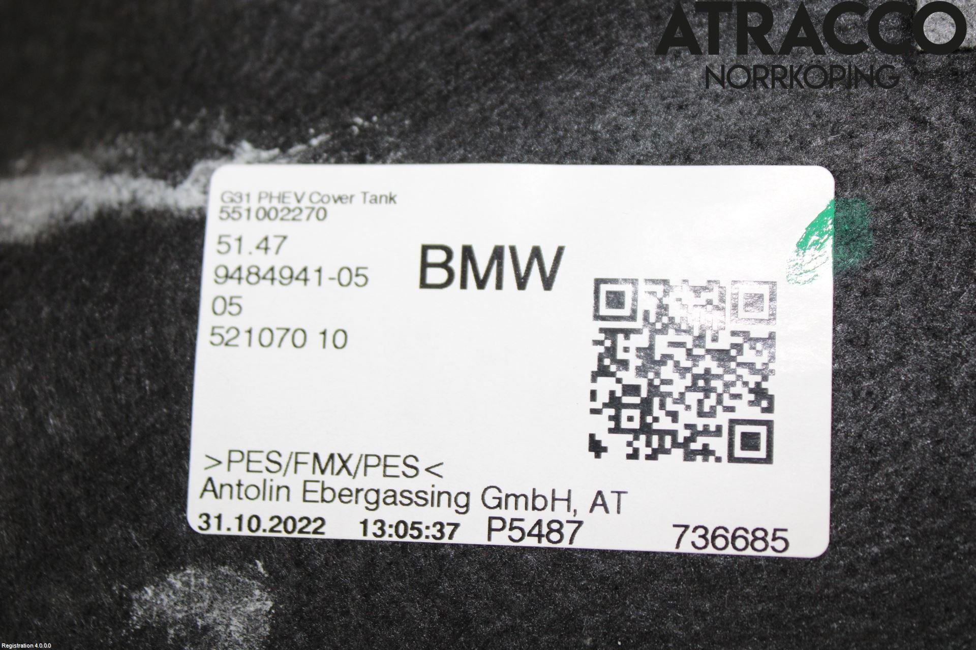 BMW 5 G30/G31/F90 17-23 Innr Bagasjeromkledsel