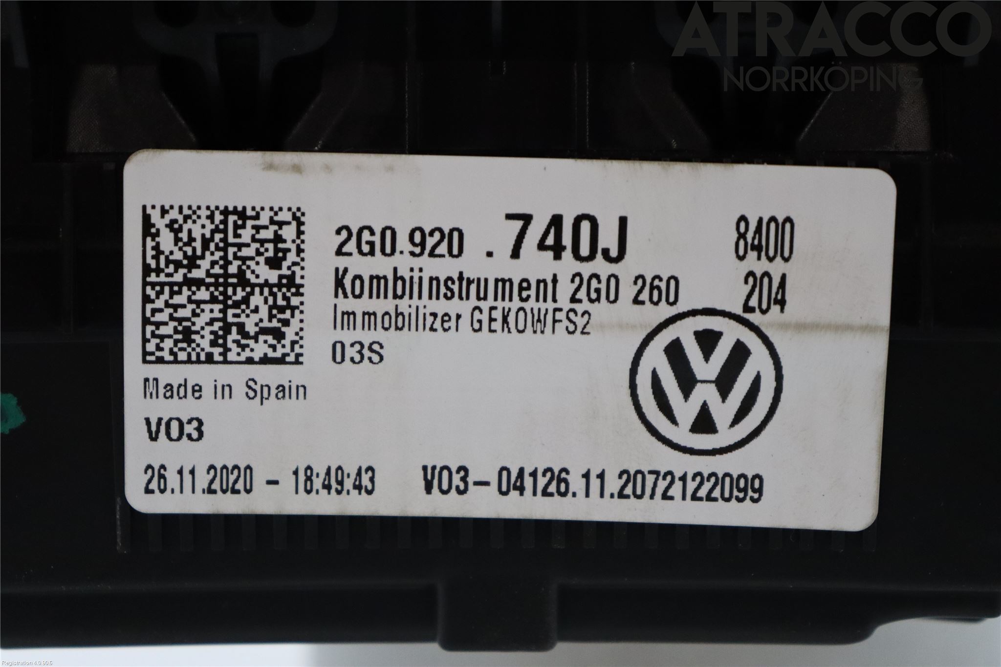 Volkswagen VW T-CROSS 19- Instr Kombinert