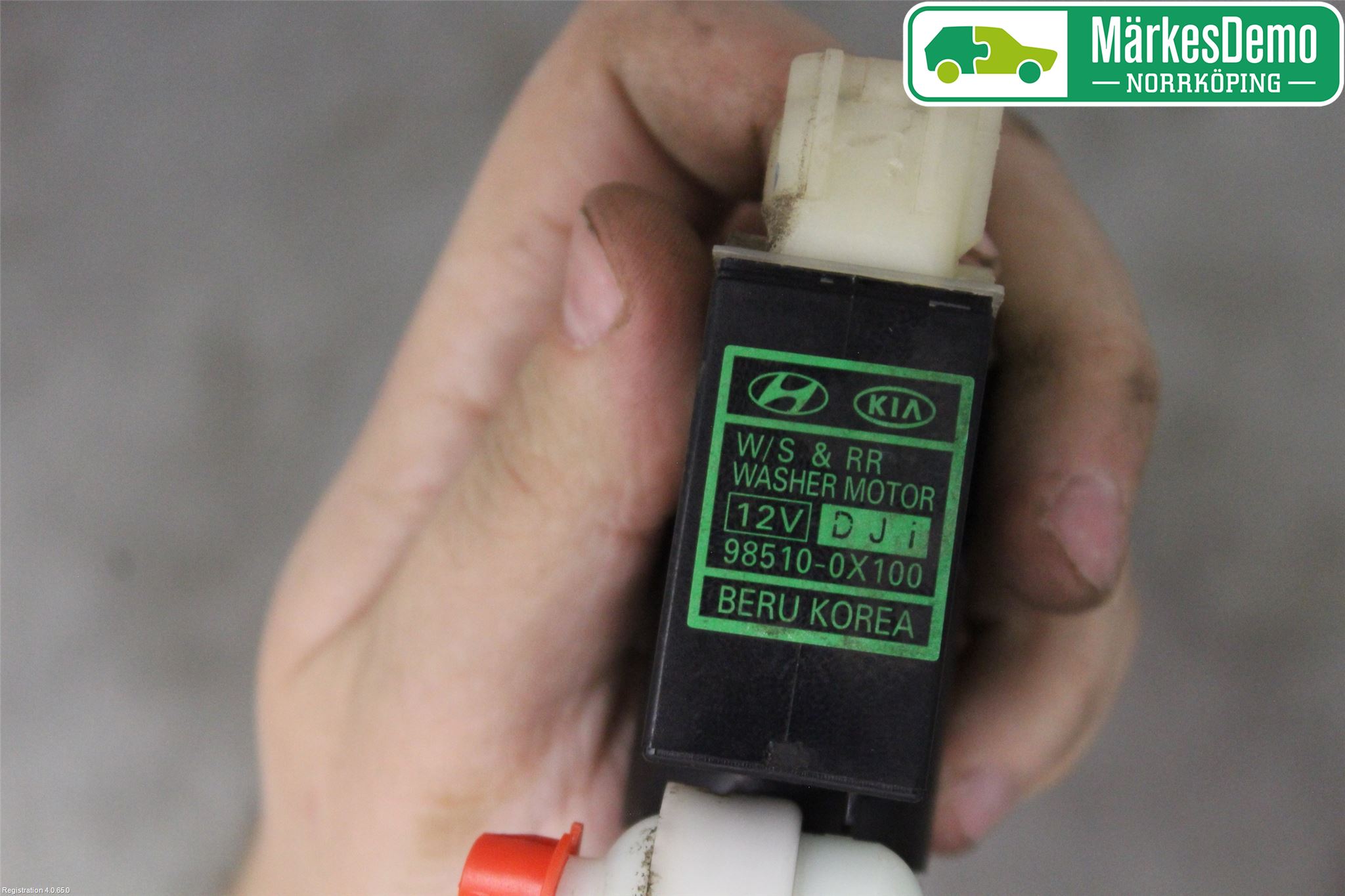 Hyundai i10 PA 08-13 Spylerpumpe Frontrute