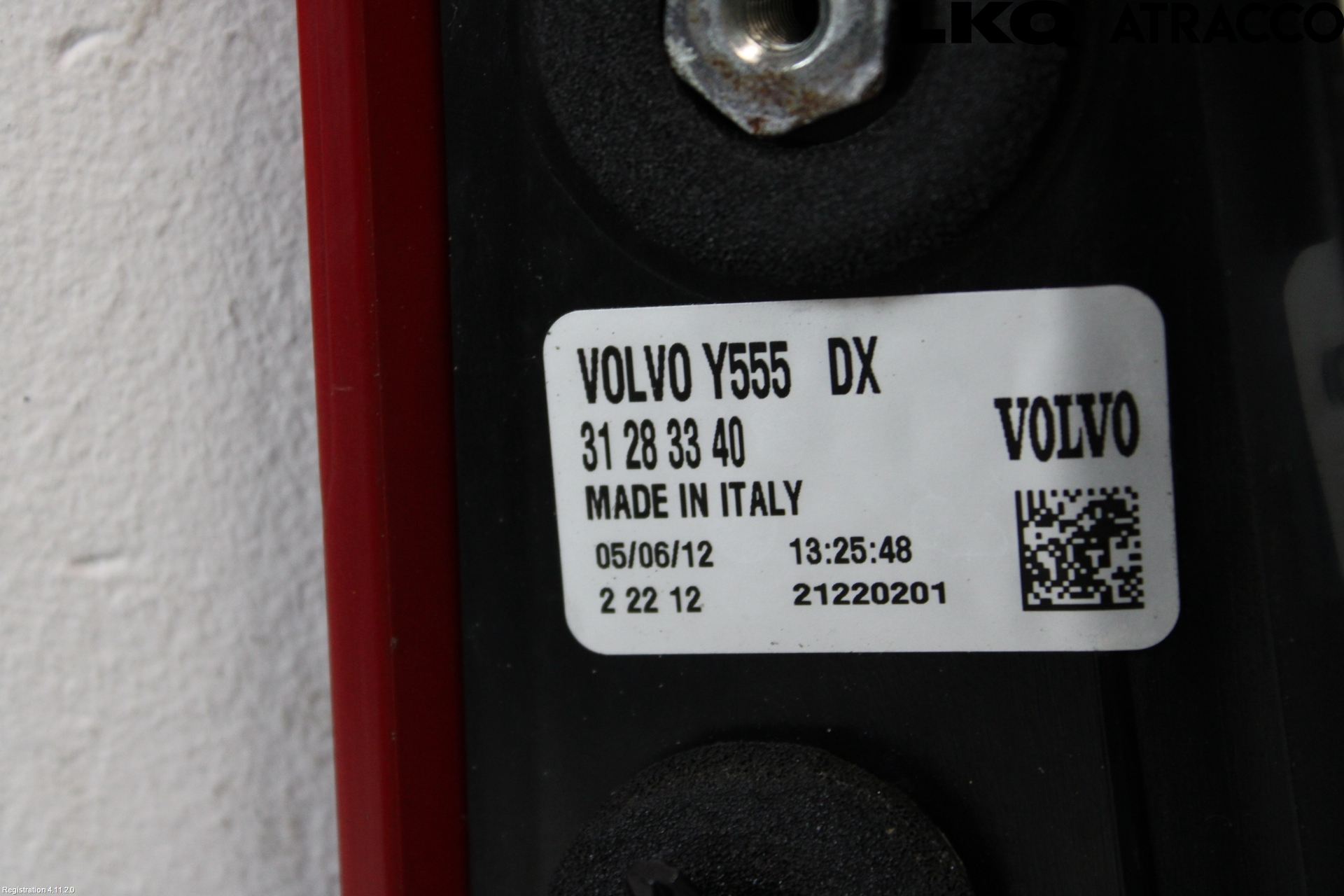 Volvo V40 12-19 Baklykt Høyre