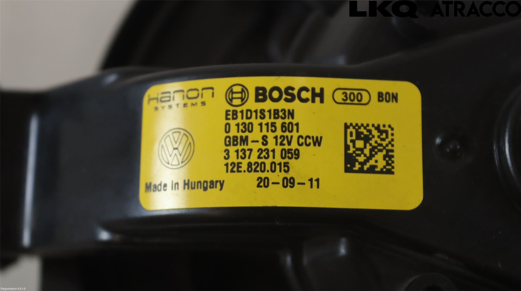 Volkswagen VW UP! / E-UP! Varmeapparat Viftemotor