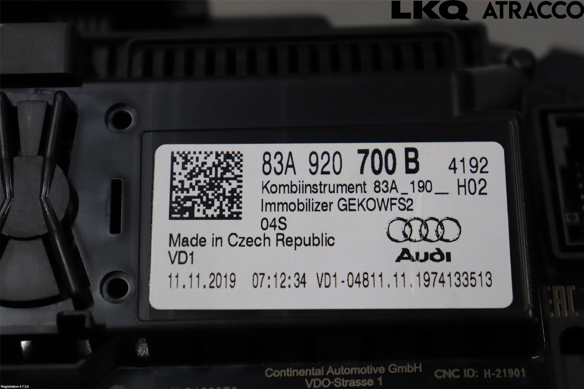 Audi Q3 F3 19- Instr Kombinert